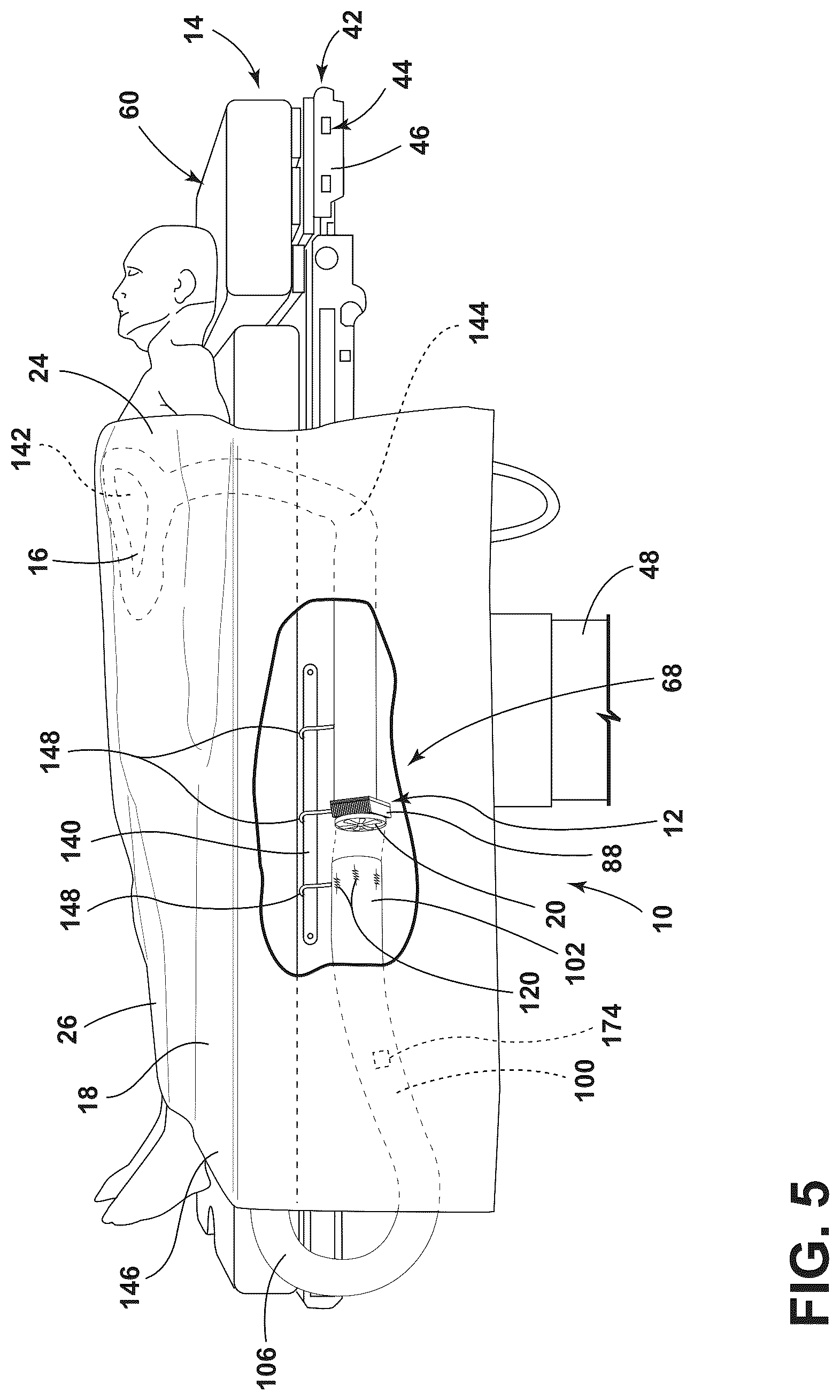 Patent US12616606 Figure 5 – Heat exchange system for patient support surface