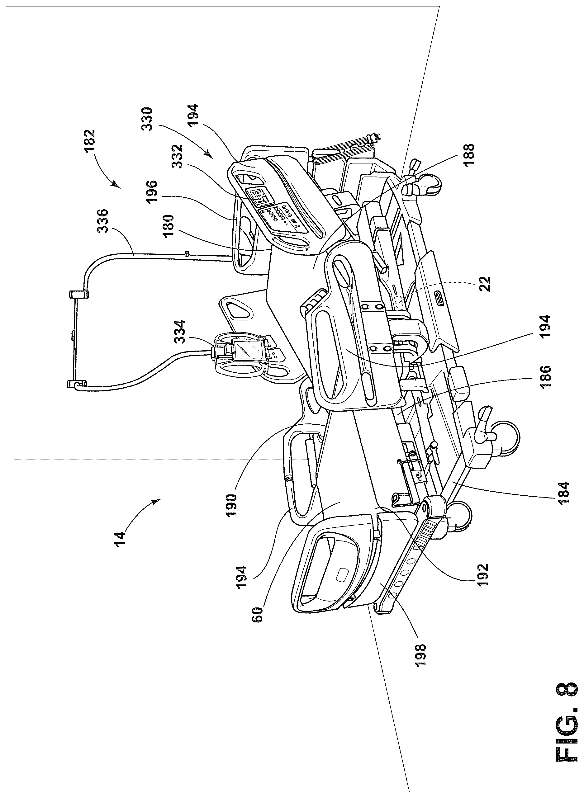 Patent US12616606 Figure 8 – Heat exchange system for patient support surface