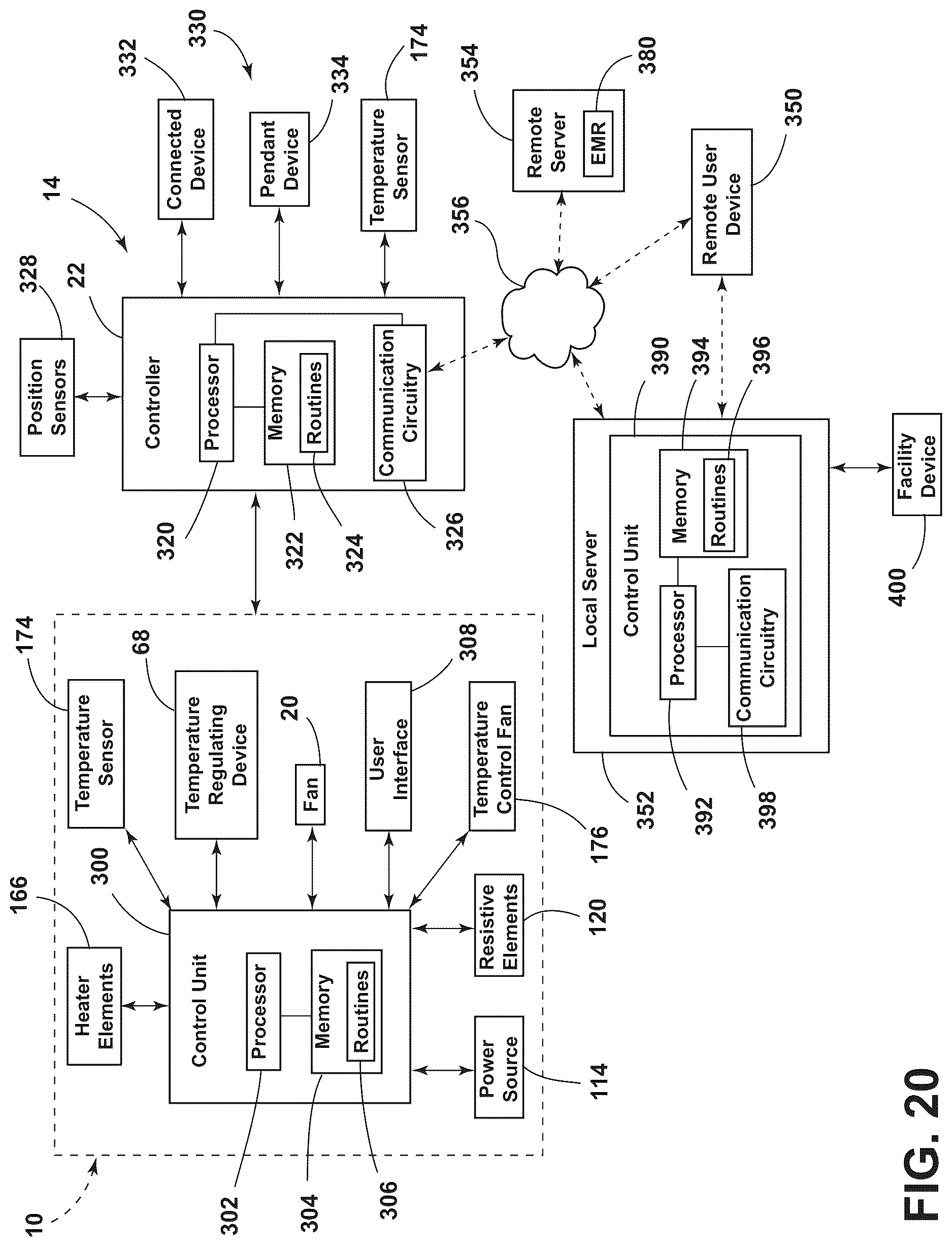Patent US12616606 Figure 19 – Heat exchange system for patient support surface