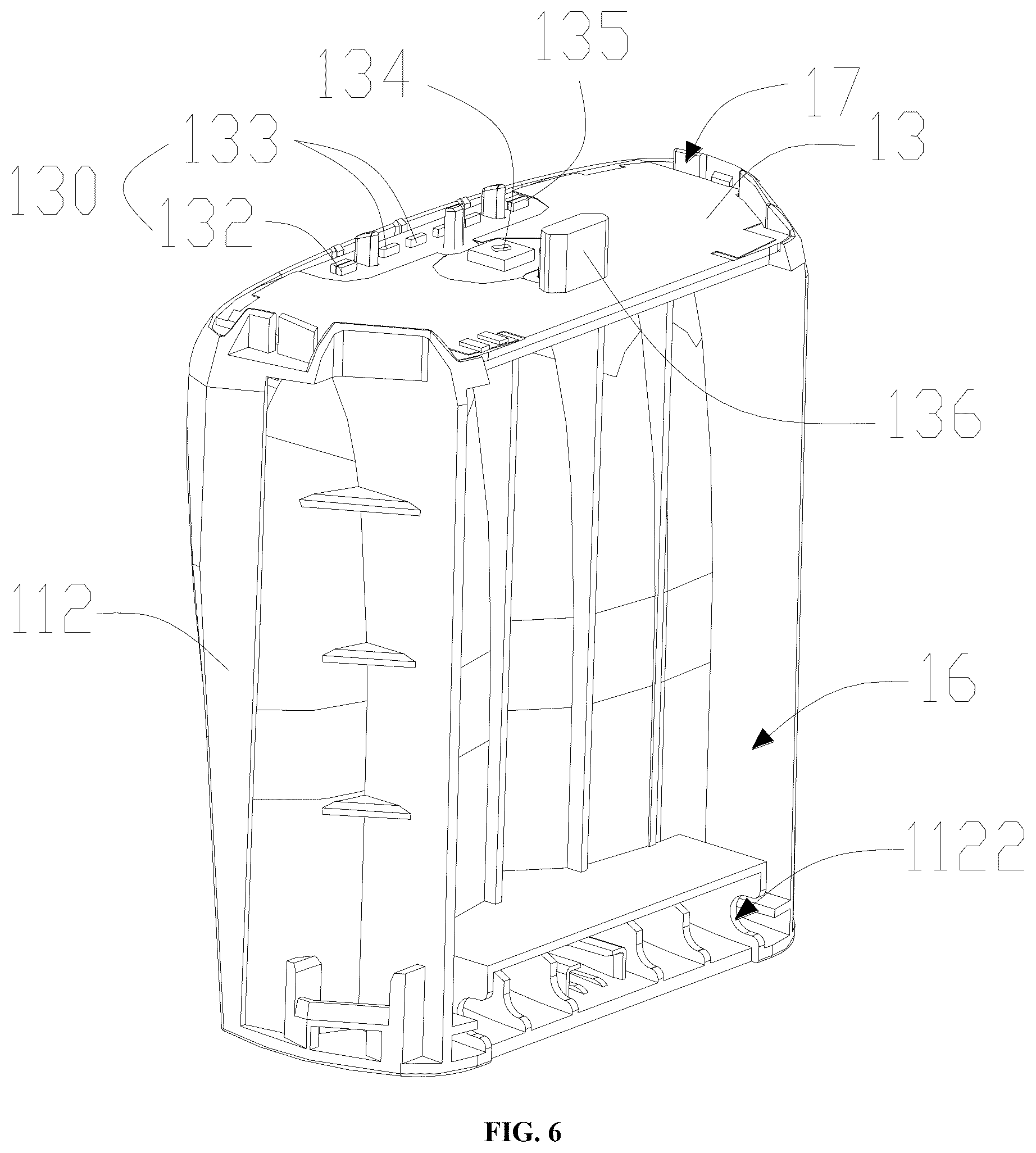 Patent US12616607 Figure 6 – Portable hand warmer charging case and hand warmer assembly