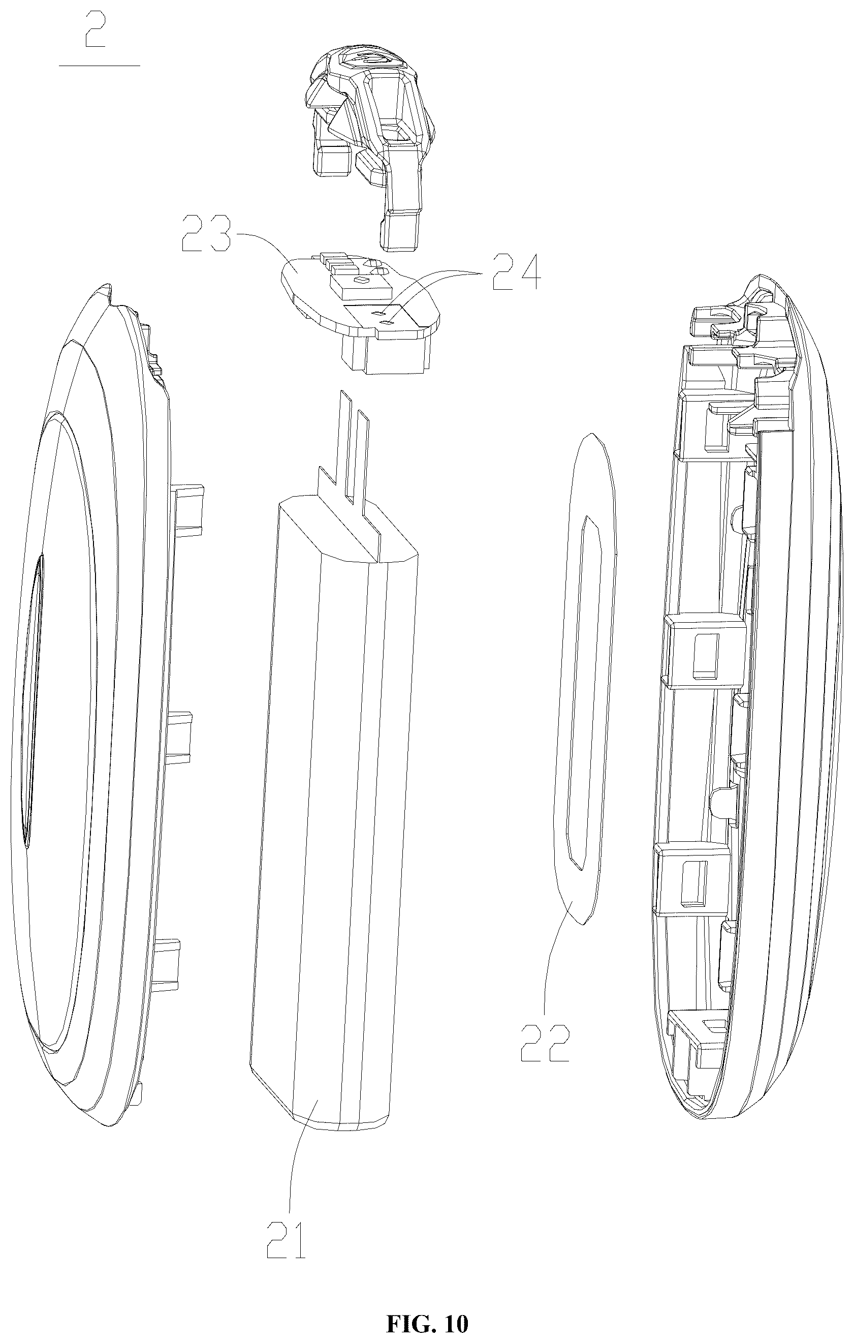 Patent US12616607 Figure 10 – Portable hand warmer charging case and hand warmer assembly