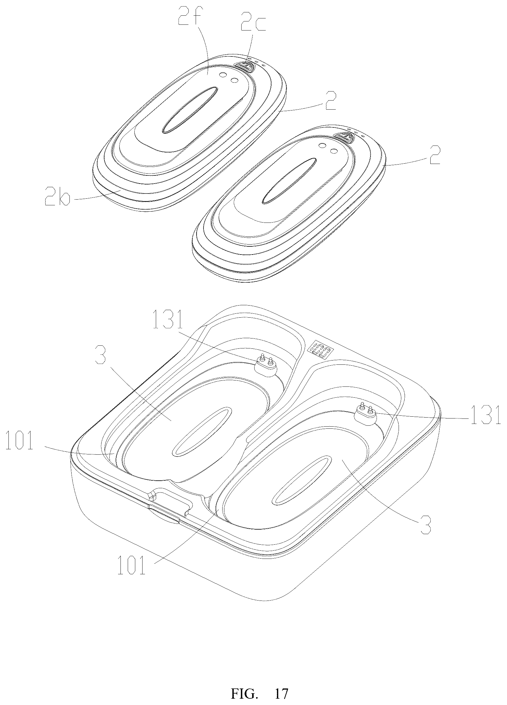 Patent US12616607 Figure 17 – Portable hand warmer charging case and hand warmer assembly