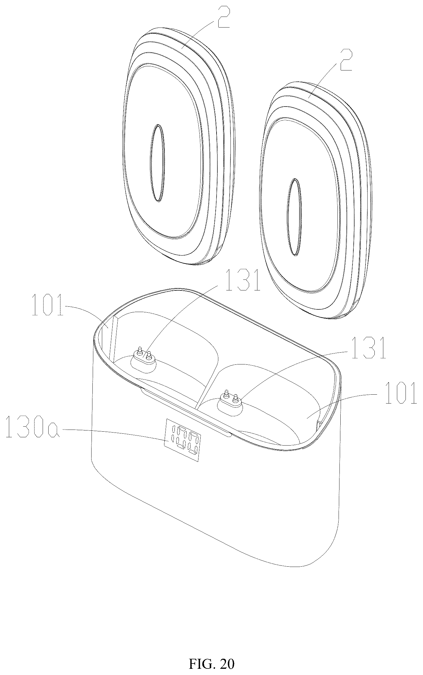 Patent US12616607 Figure 20 – Portable hand warmer charging case and hand warmer assembly