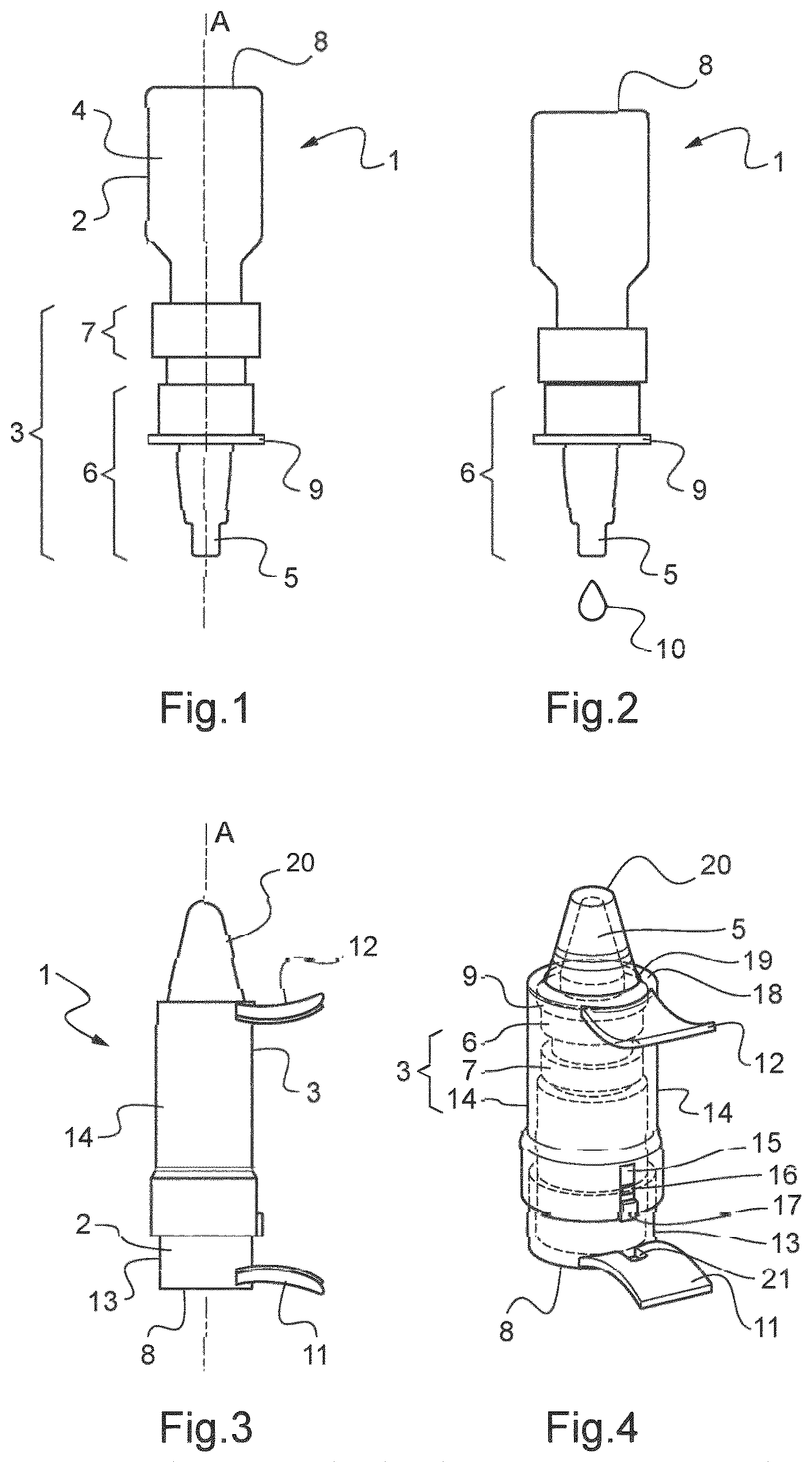 Patent US12616608 Figure 1 – Device and method for monitoring compliance with a therapeutic ophthalmic treatment