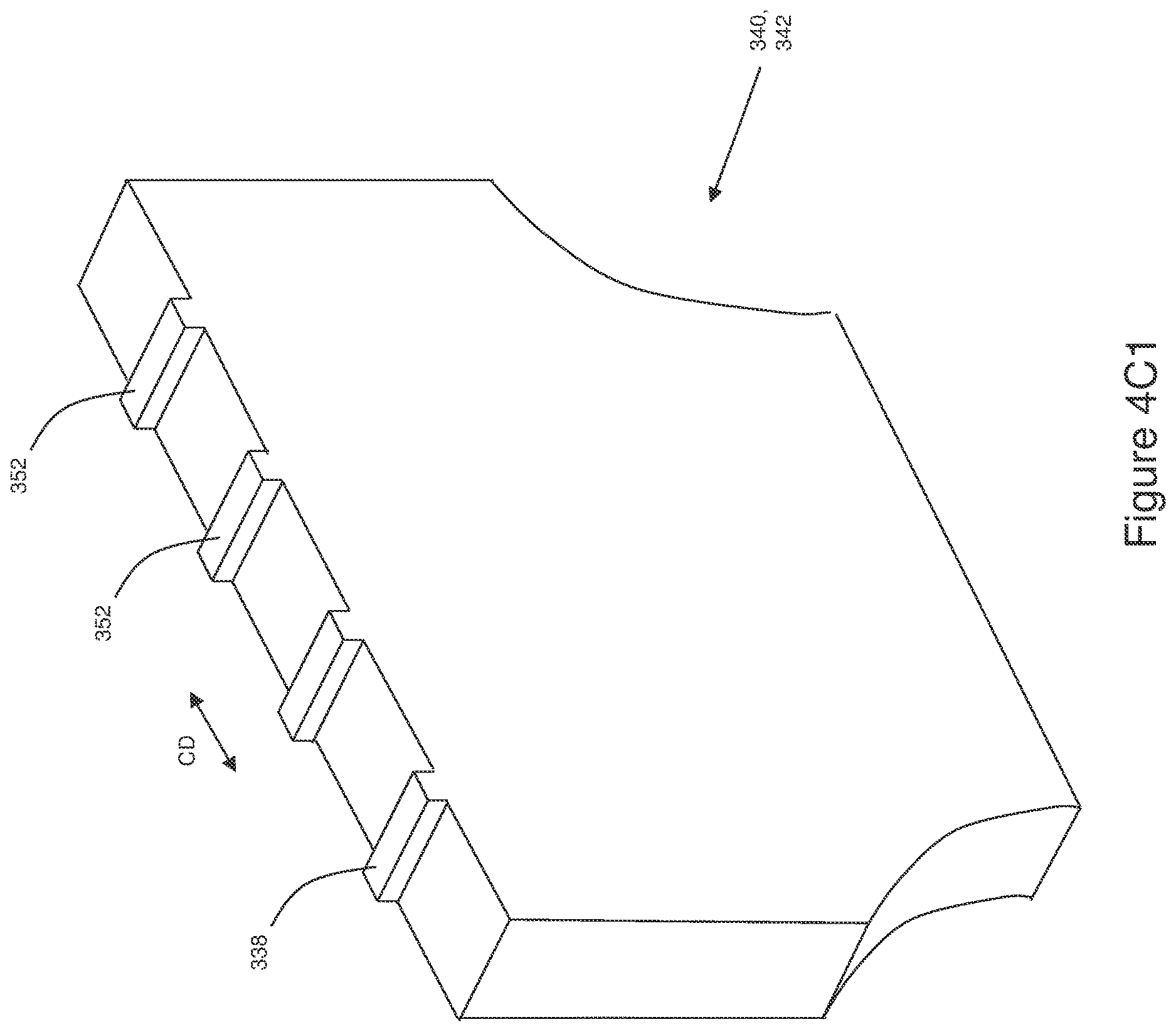 Patent US12616614 Figure 9 – Absorbent articles with corrugated elastomeric laminates and methods for making corrugated elastomeric laminates