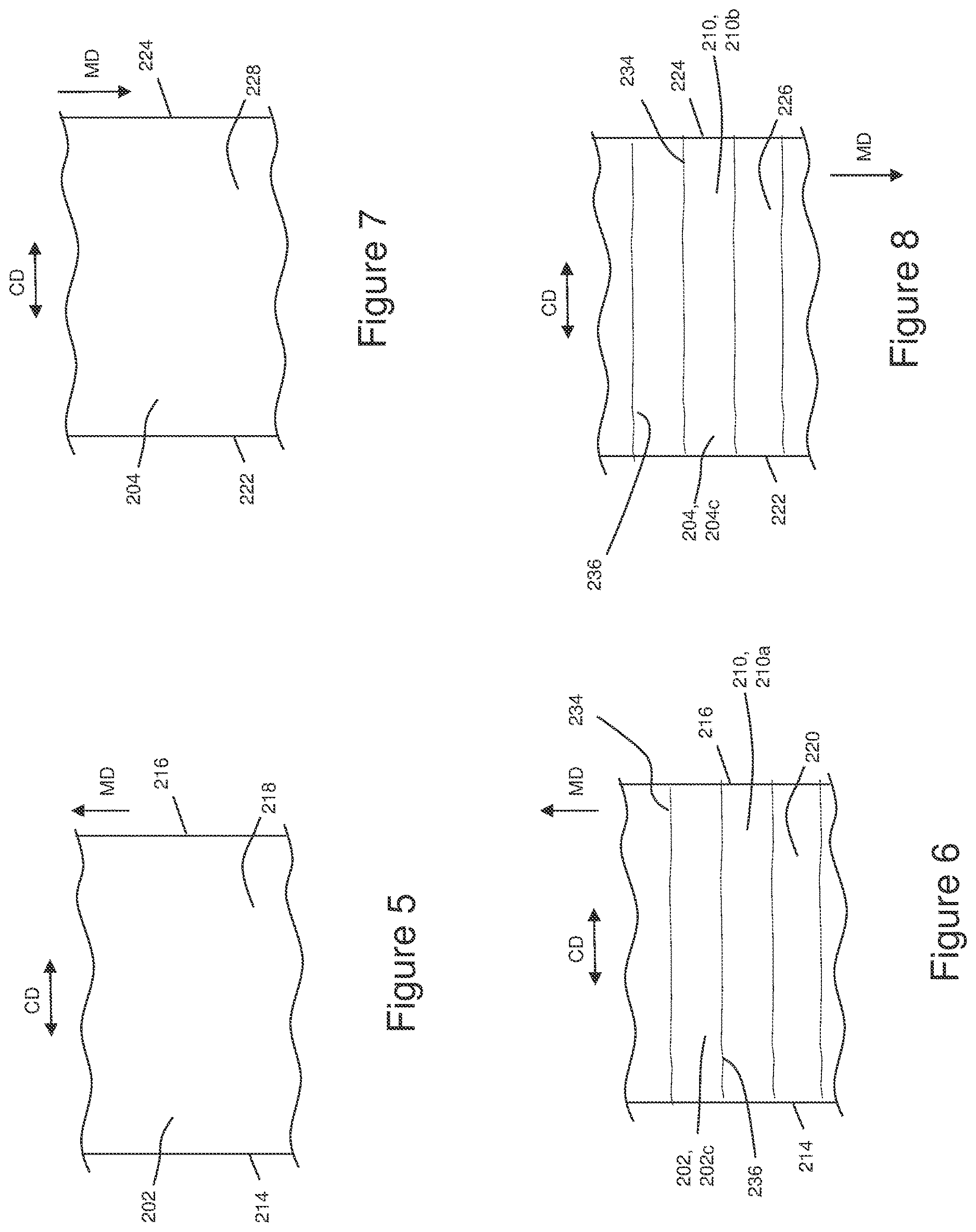 Patent US12616614 Figure 10 – Absorbent articles with corrugated elastomeric laminates and methods for making corrugated elastomeric laminates