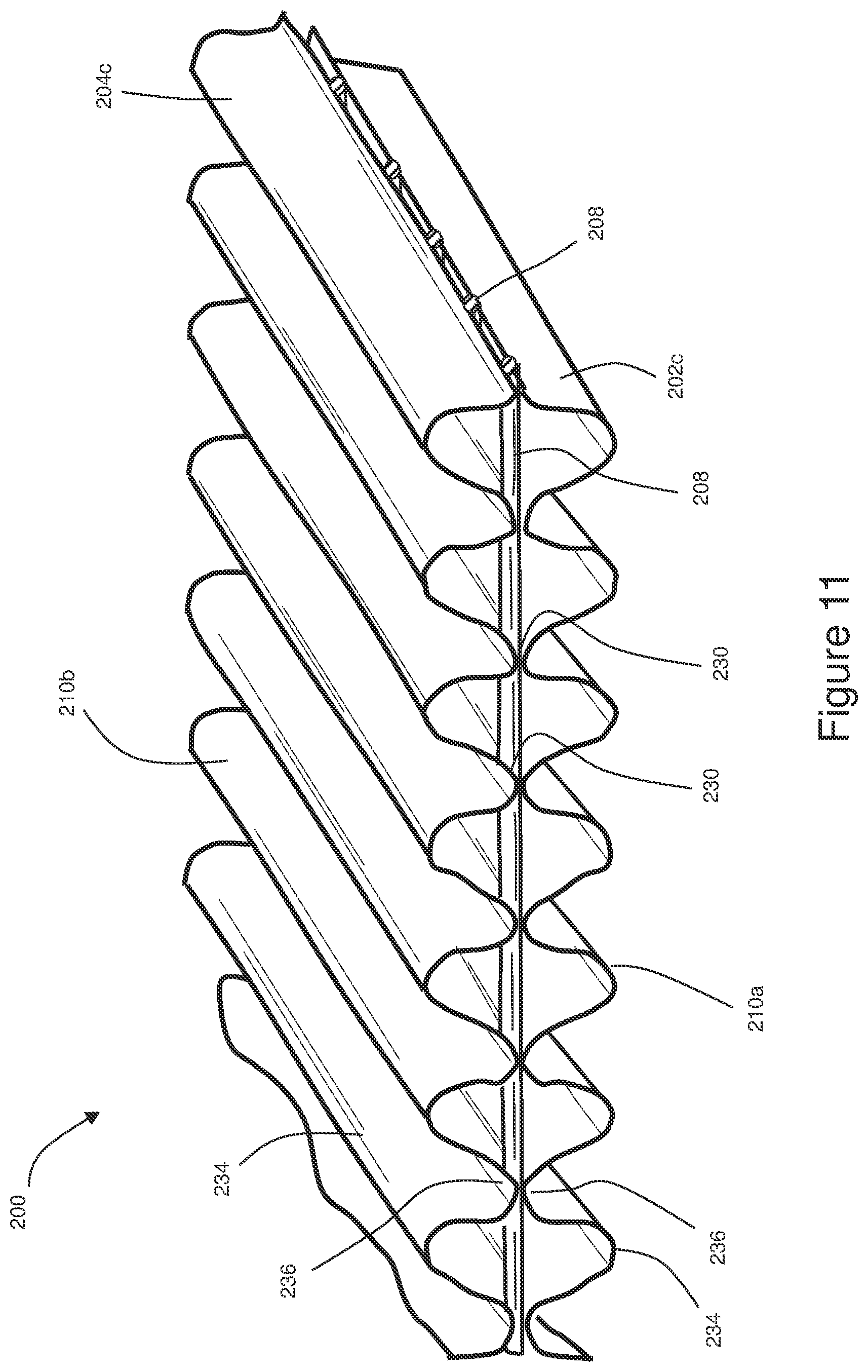 Patent US12616614 Figure 14 – Absorbent articles with corrugated elastomeric laminates and methods for making corrugated elastomeric laminates