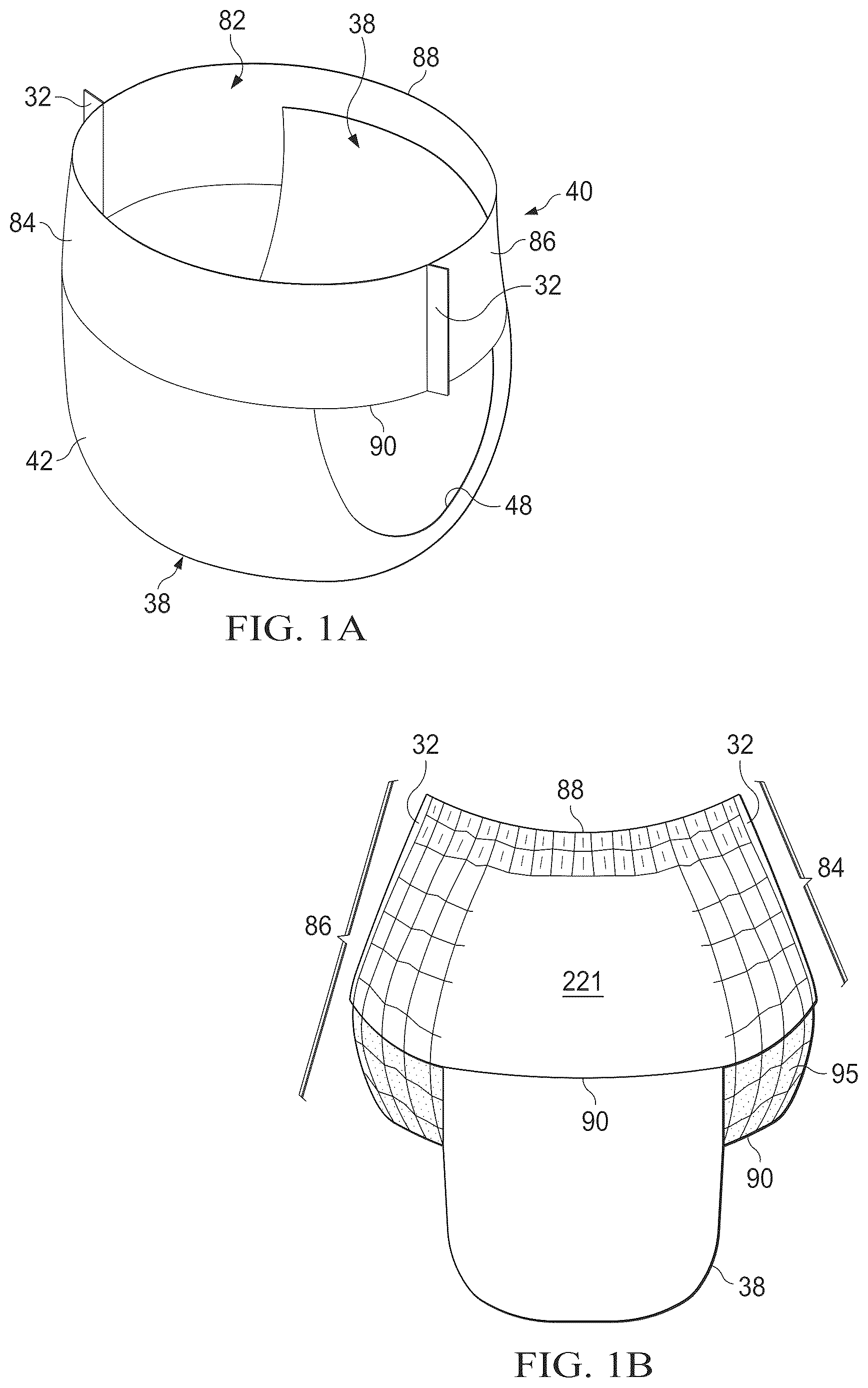 Patent US12616616 Figure 1 – Pant-type wearable article