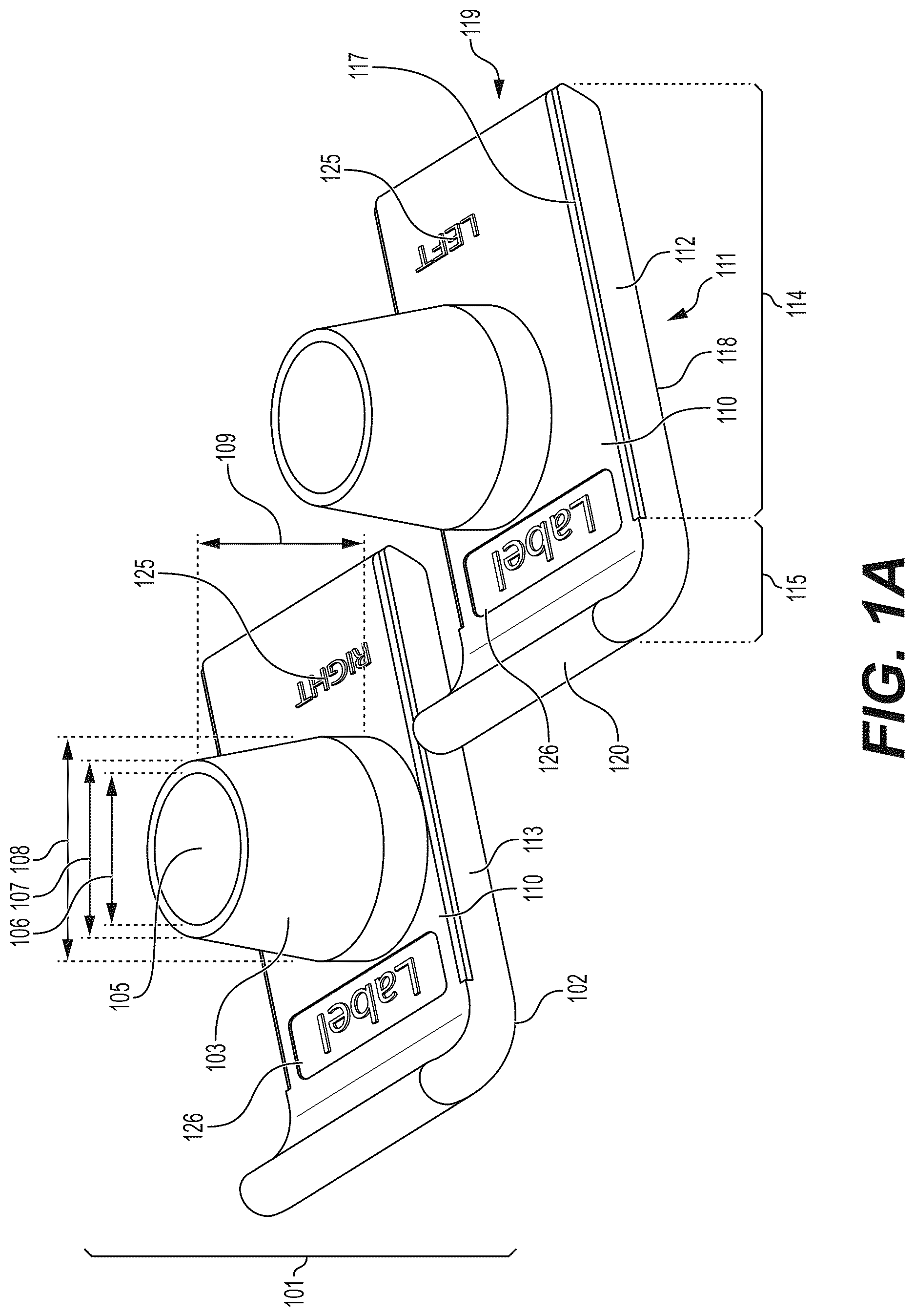 Patent US12616627 Figure 1 – Asymmetrical walker glides with improved stability