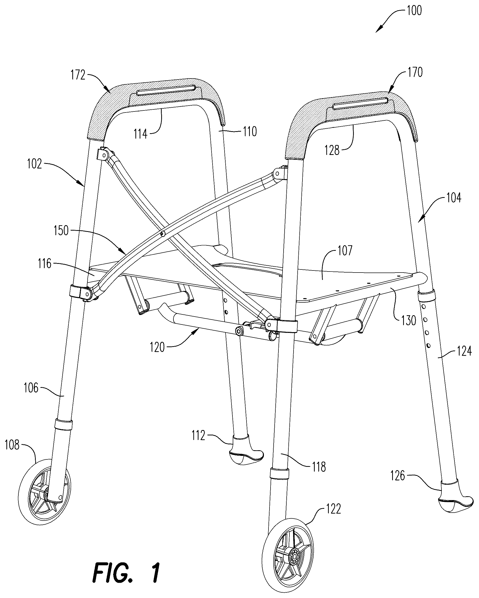 Patent US12616628 Figure 1 – Walker