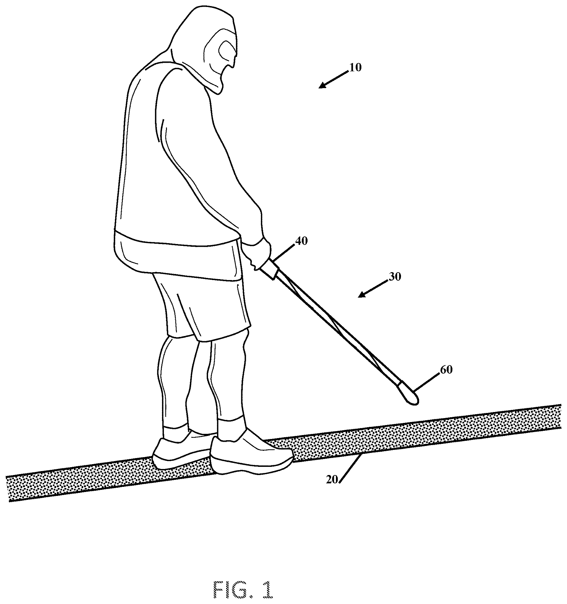 Patent US12616629 Figure 1 – Line tracking cane for the vision impaired