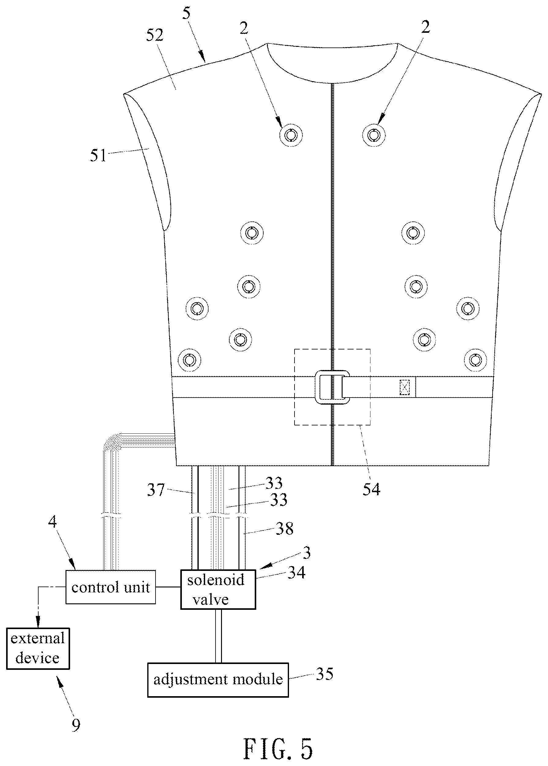 Patent US12616635 Figure 5 – Percussion apparatus for sputum clearance