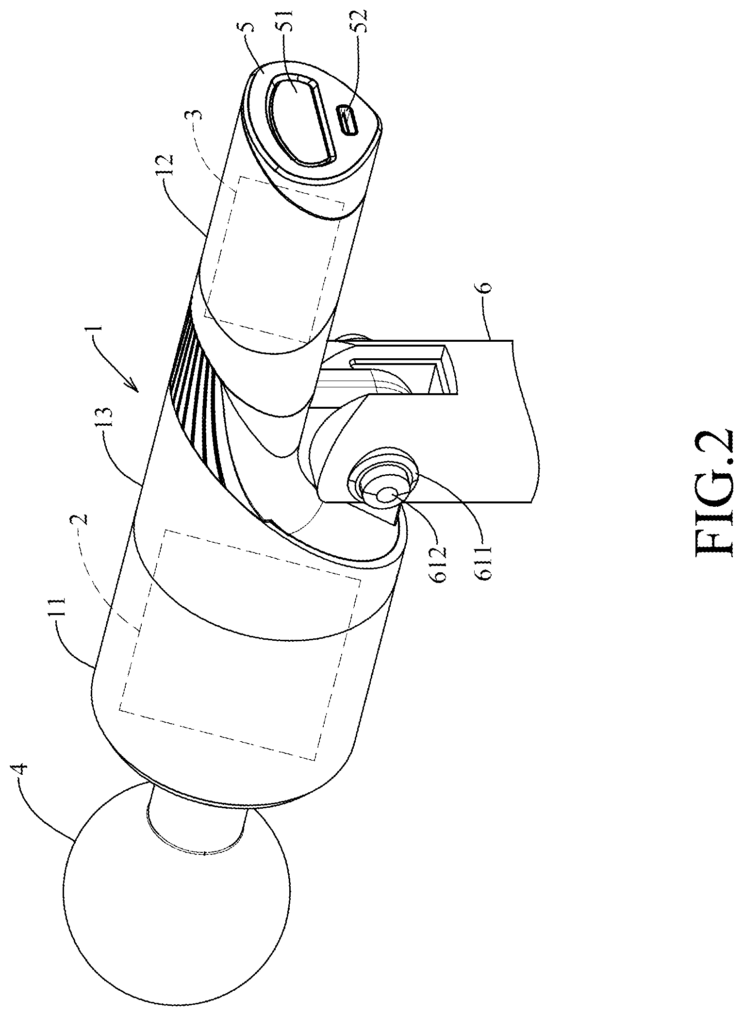 Patent US12616636 Figure 2 – Hand tool for reducing hand vibration