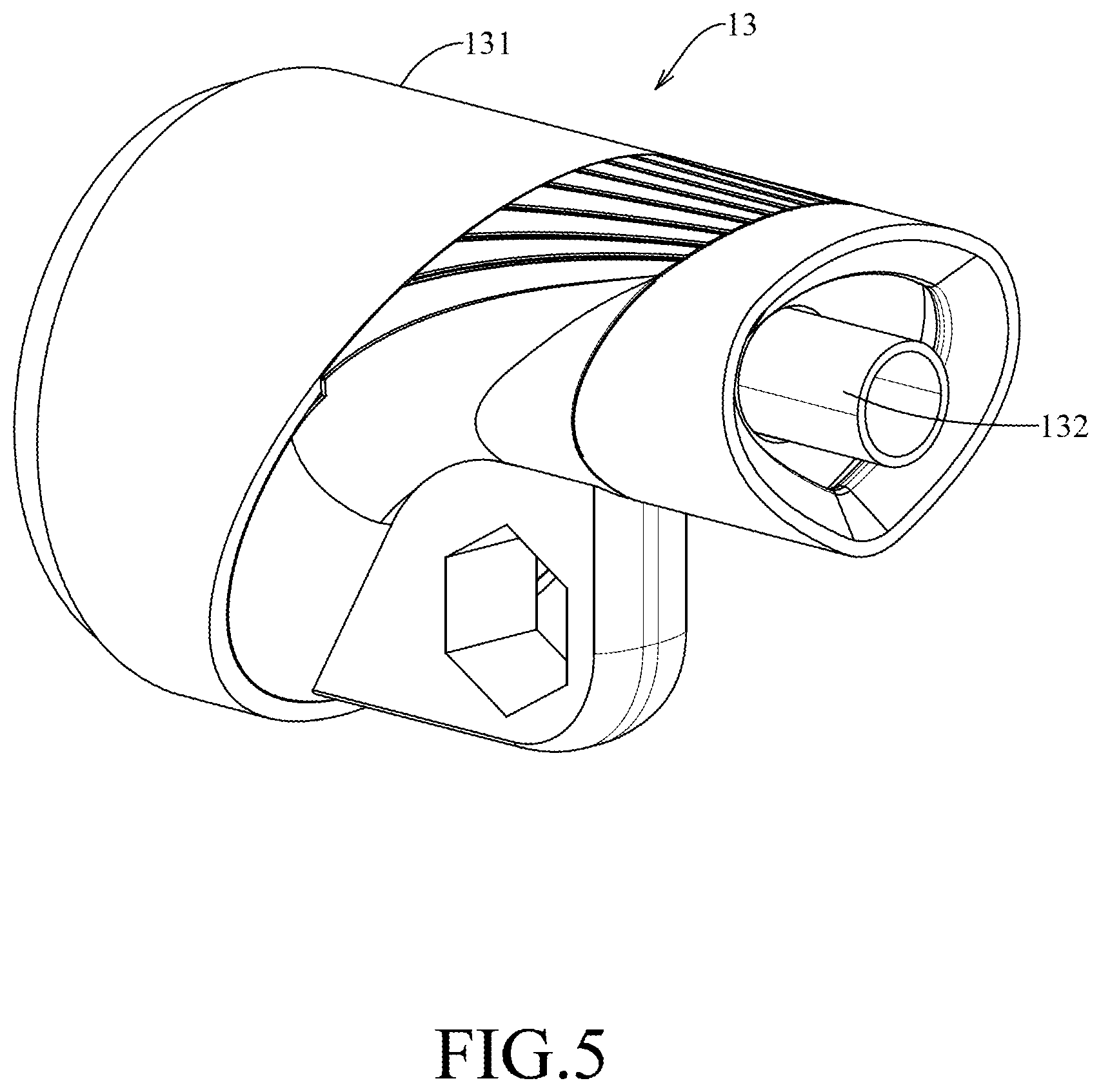 Patent US12616636 Figure 5 – Hand tool for reducing hand vibration