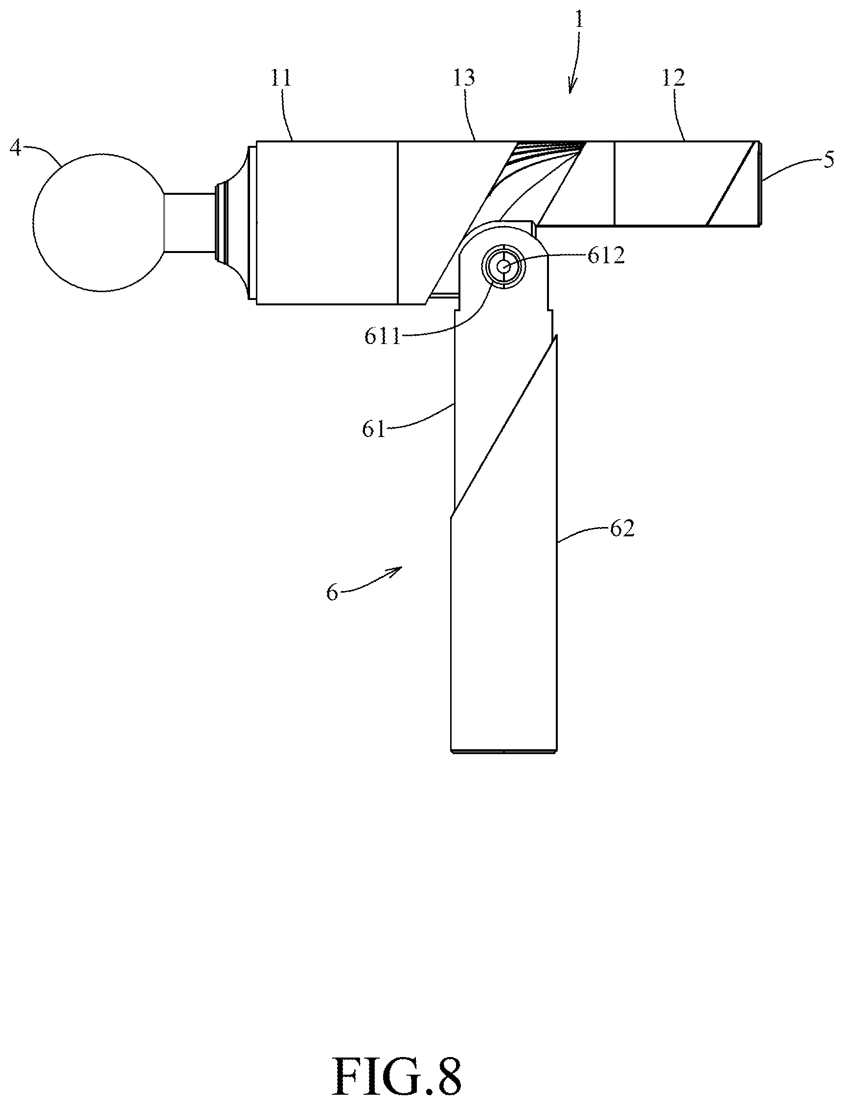 Patent US12616636 Figure 8 – Hand tool for reducing hand vibration