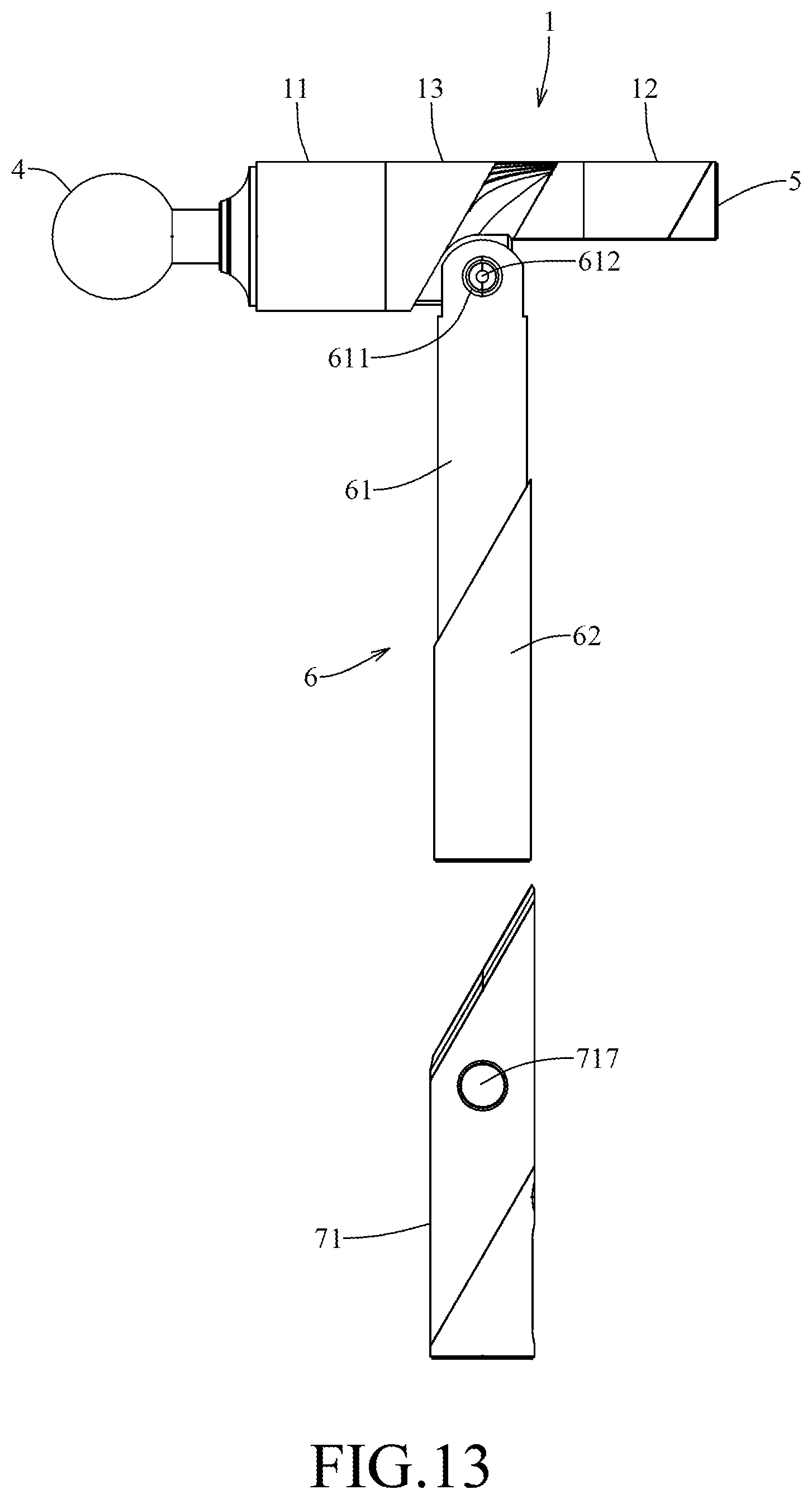 Patent US12616636 Figure 13 – Hand tool for reducing hand vibration