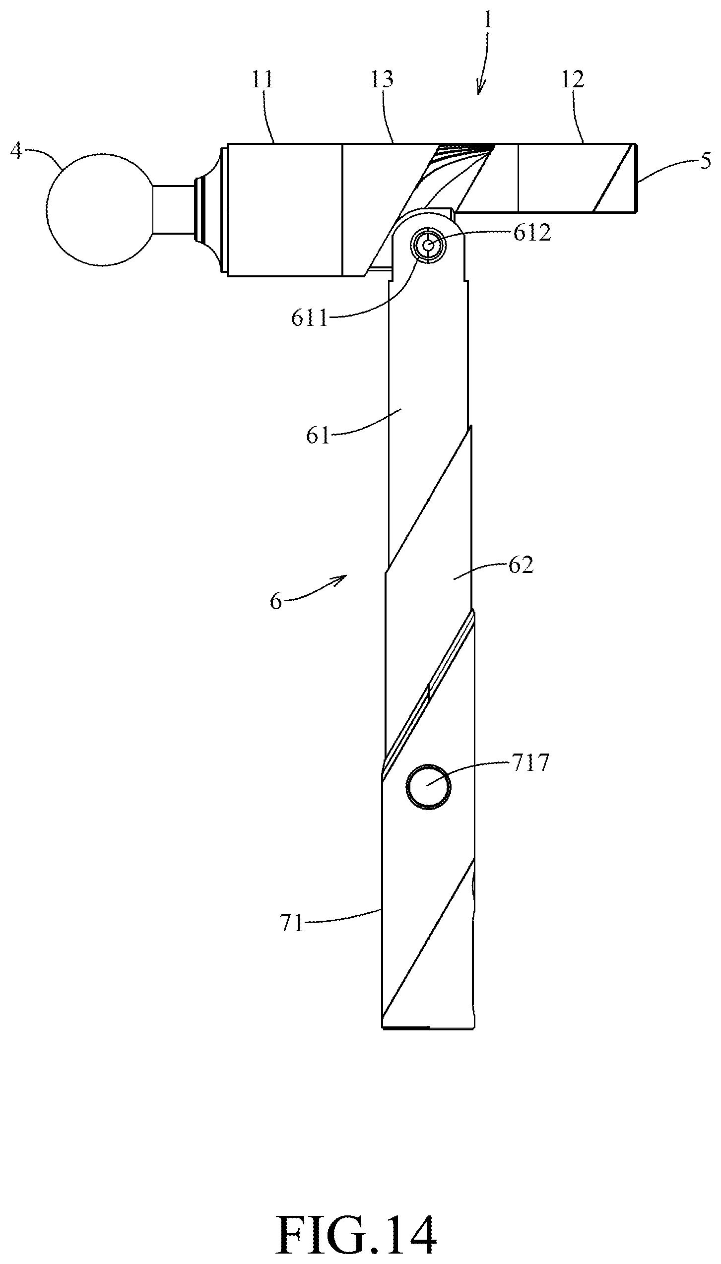 Patent US12616636 Figure 14 – Hand tool for reducing hand vibration