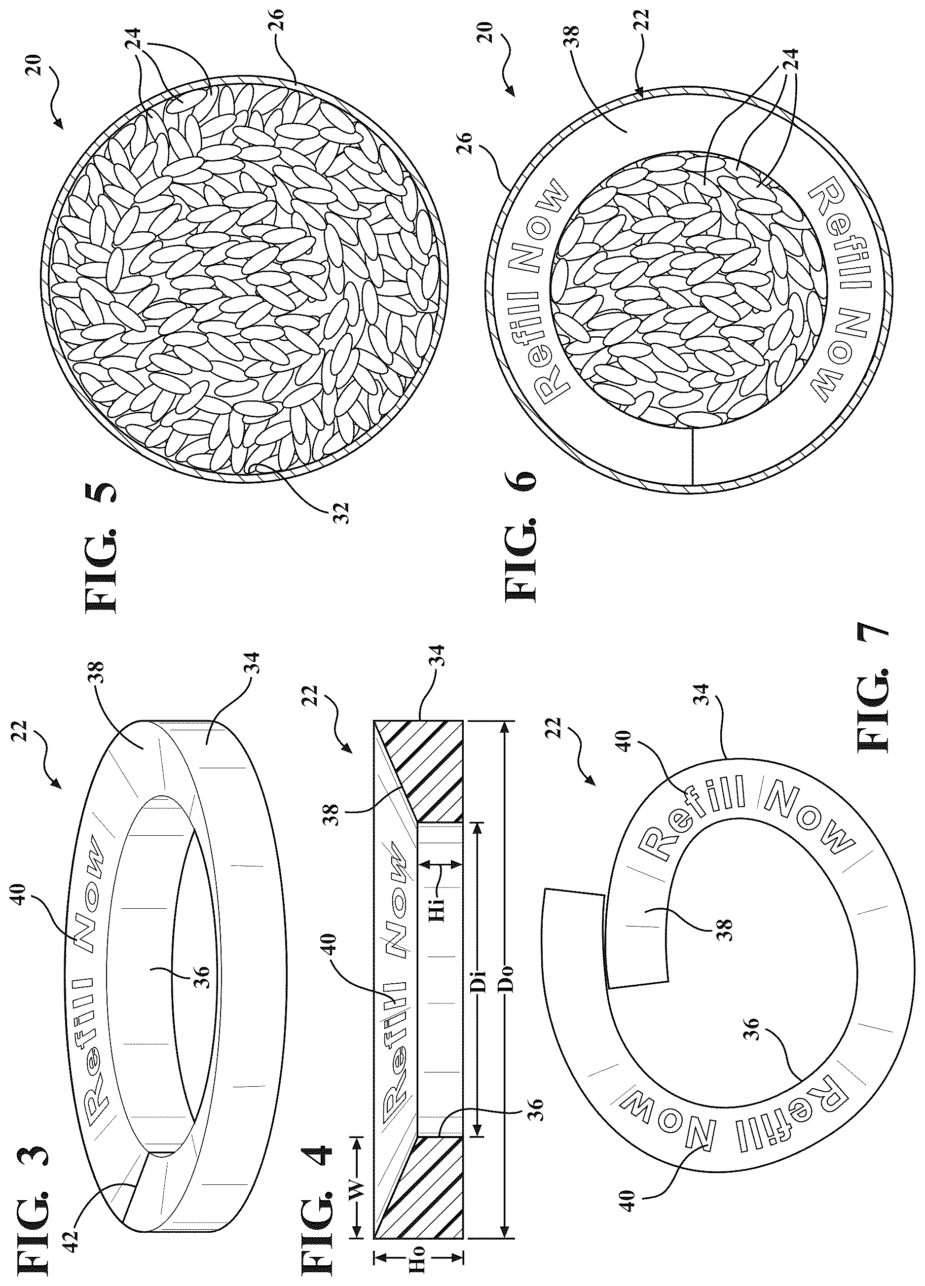 Patent US12616640 Figure 2 – Container having a contents volume indicator