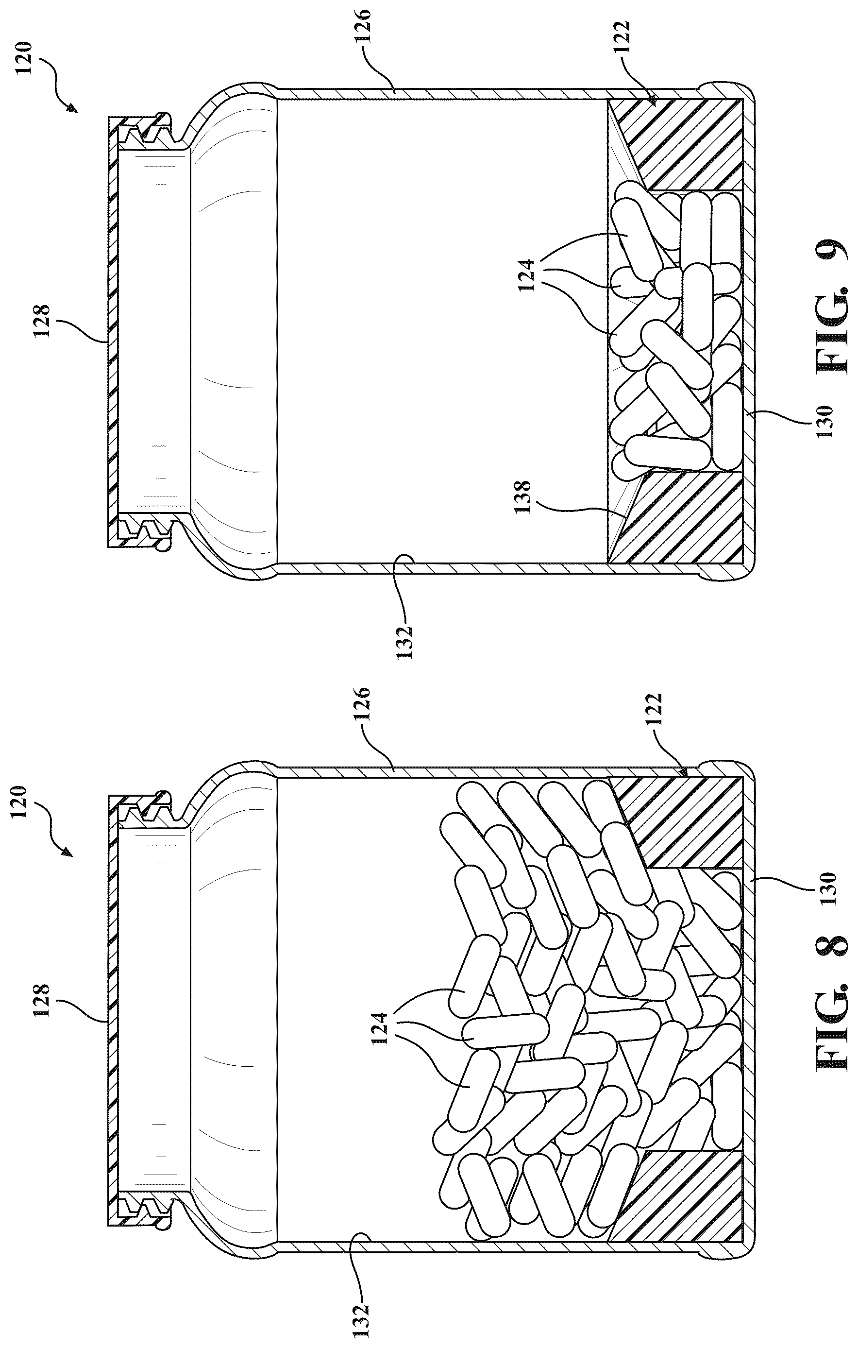 Patent US12616640 Figure 3 – Container having a contents volume indicator