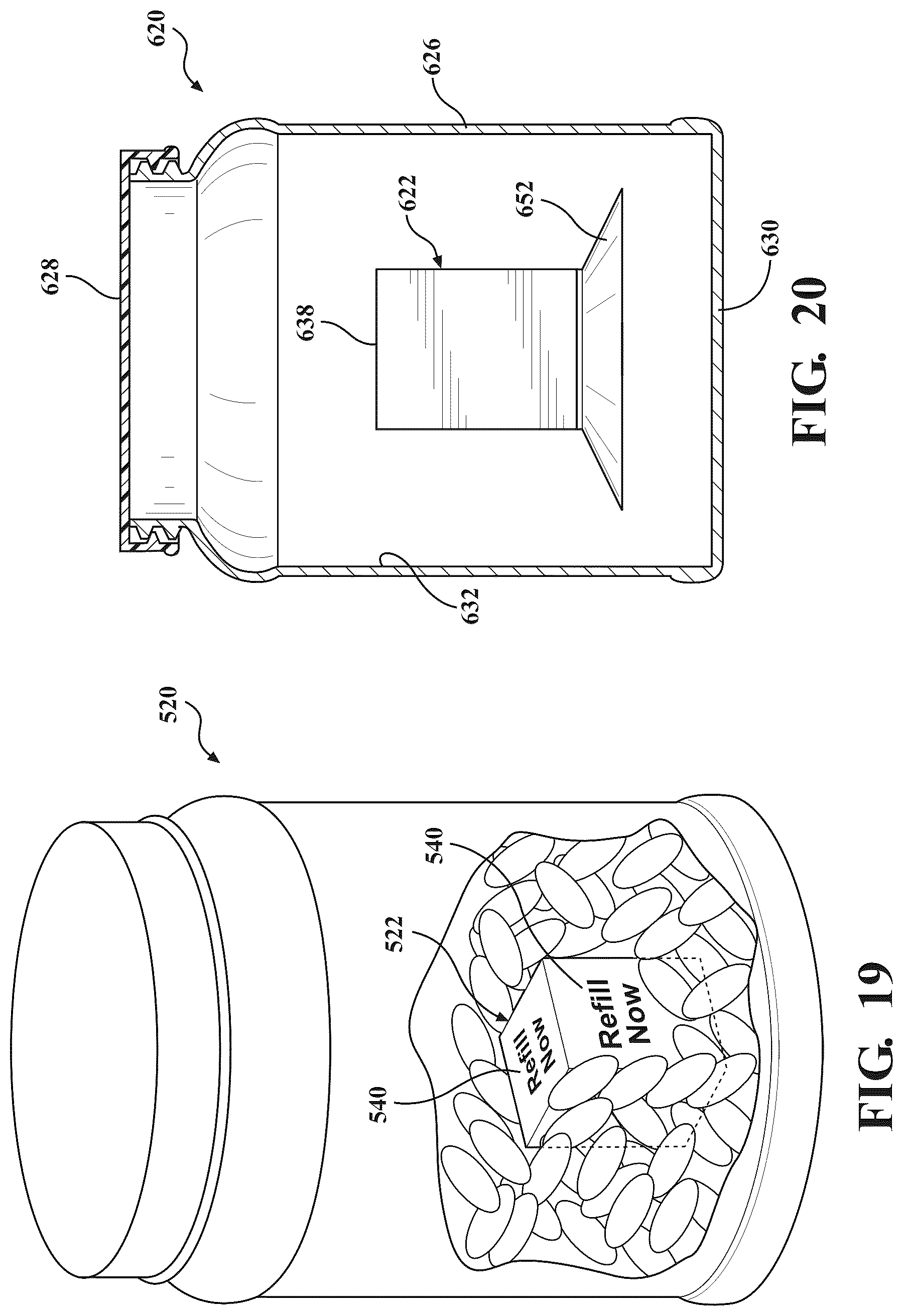 Patent US12616640 Figure 9 – Container having a contents volume indicator