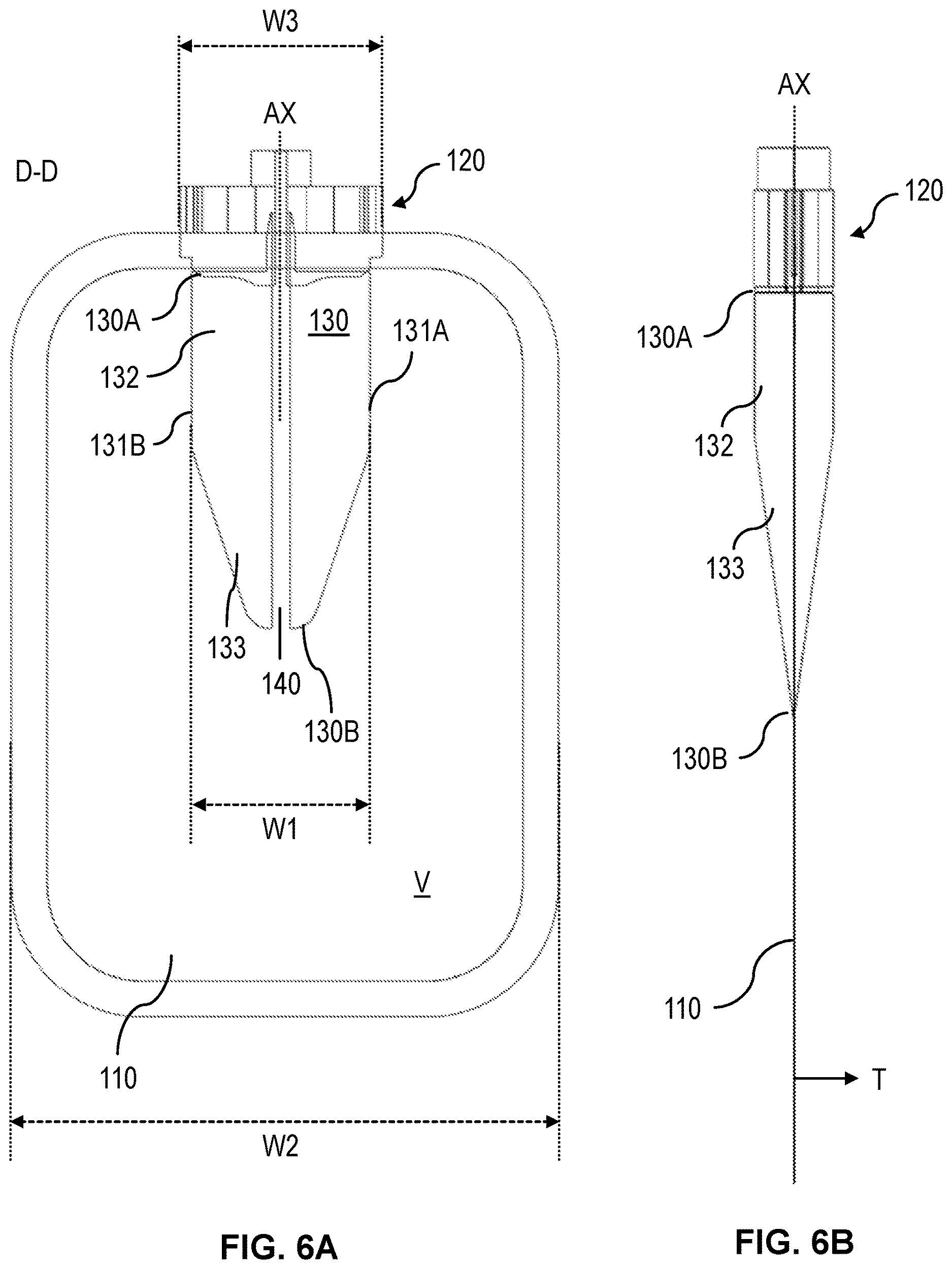 Patent US12616641 Figure 5 – Medicament container having a flexible sidewall