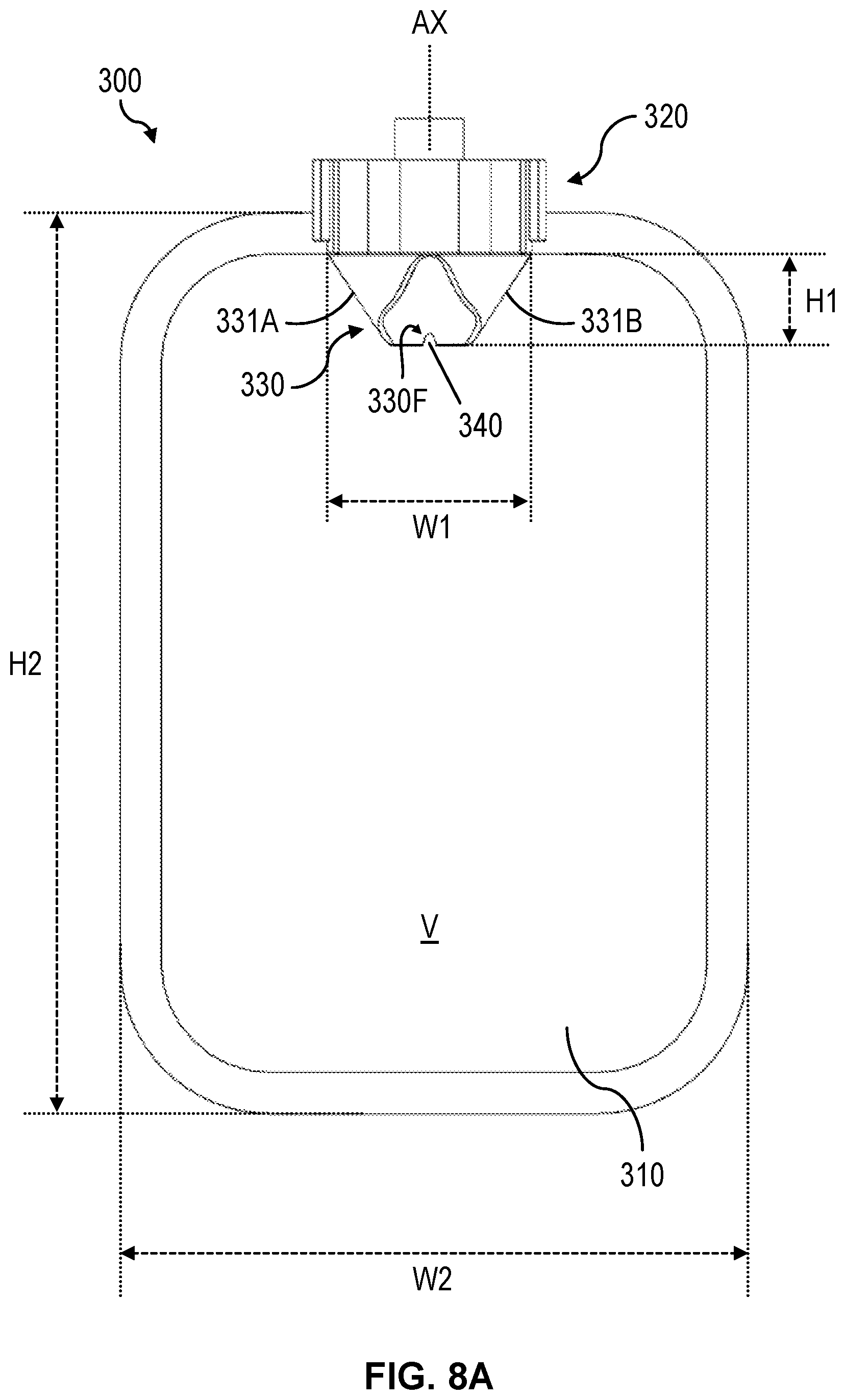 Patent US12616641 Figure 7 – Medicament container having a flexible sidewall