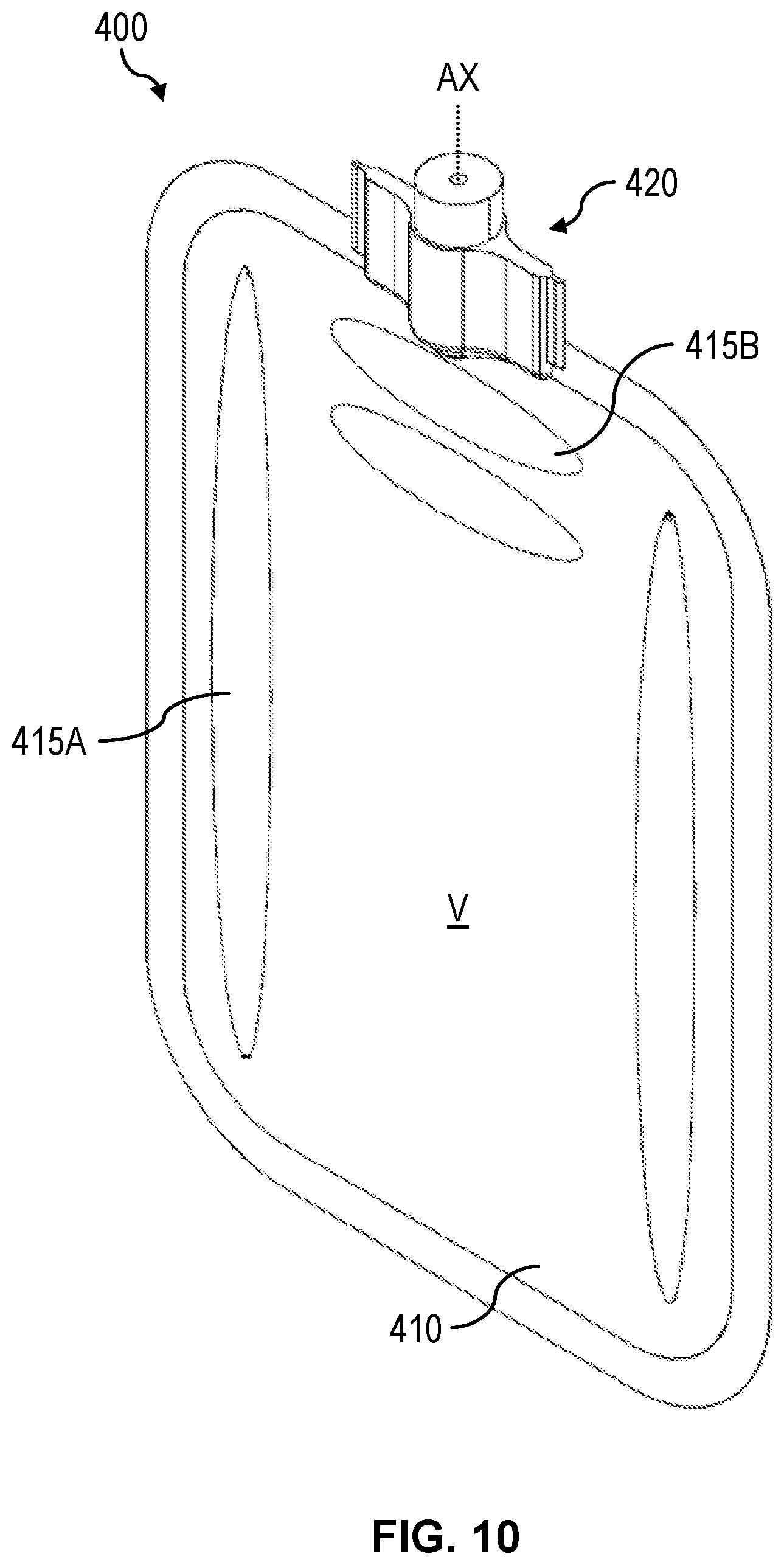 Patent US12616641 Figure 10 – Medicament container having a flexible sidewall