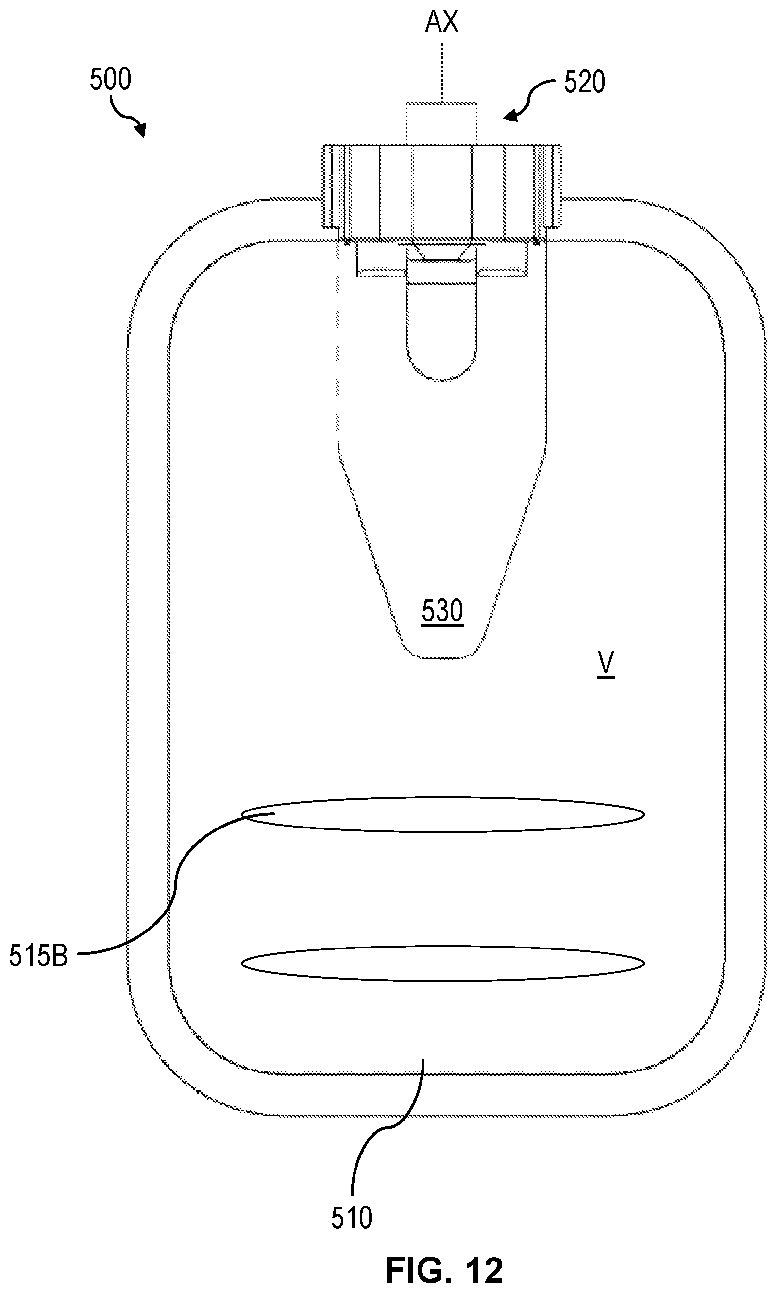 Patent US12616641 Figure 12 – Medicament container having a flexible sidewall