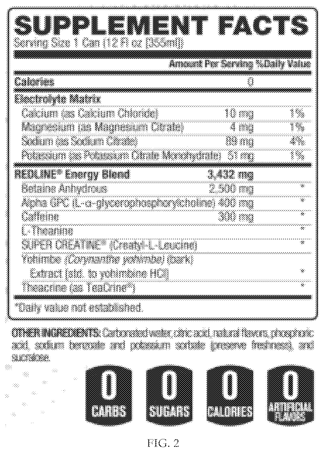 Patent US12616668 Figure 2 – Nutritional supplement containing L-α-glycerophosphorylcholine