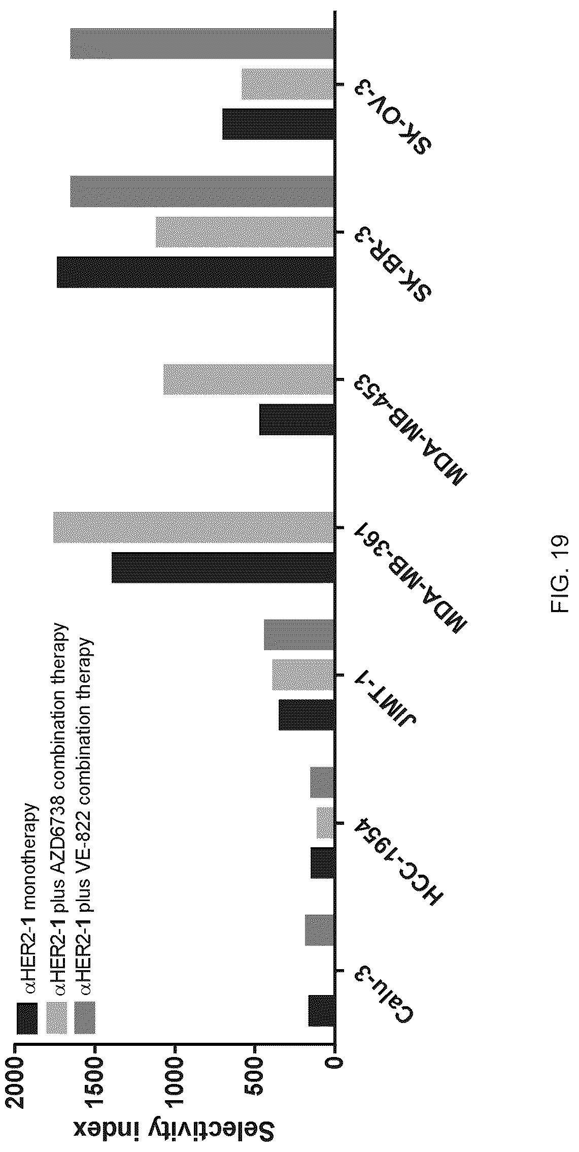 Patent US12616750 Figure 19 – Combination therapy utilizing DNA alkylating agents and ATR inhibitors