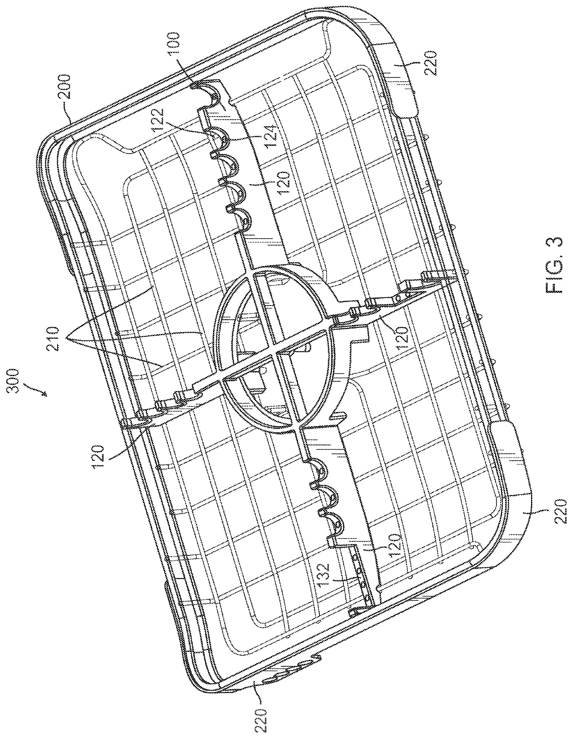 Patent US12616768 Figure 3 – Endoscope decontamination rack