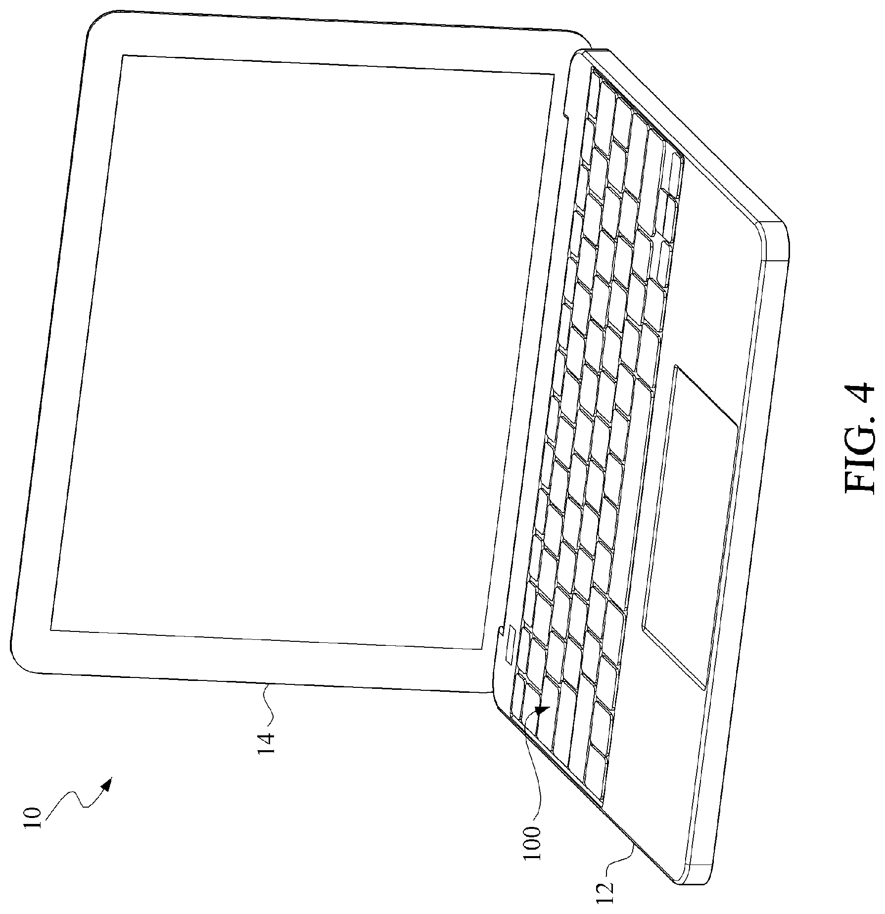 Patent US12616770 Figure 4 – Electronic device and keyboard module thereof
