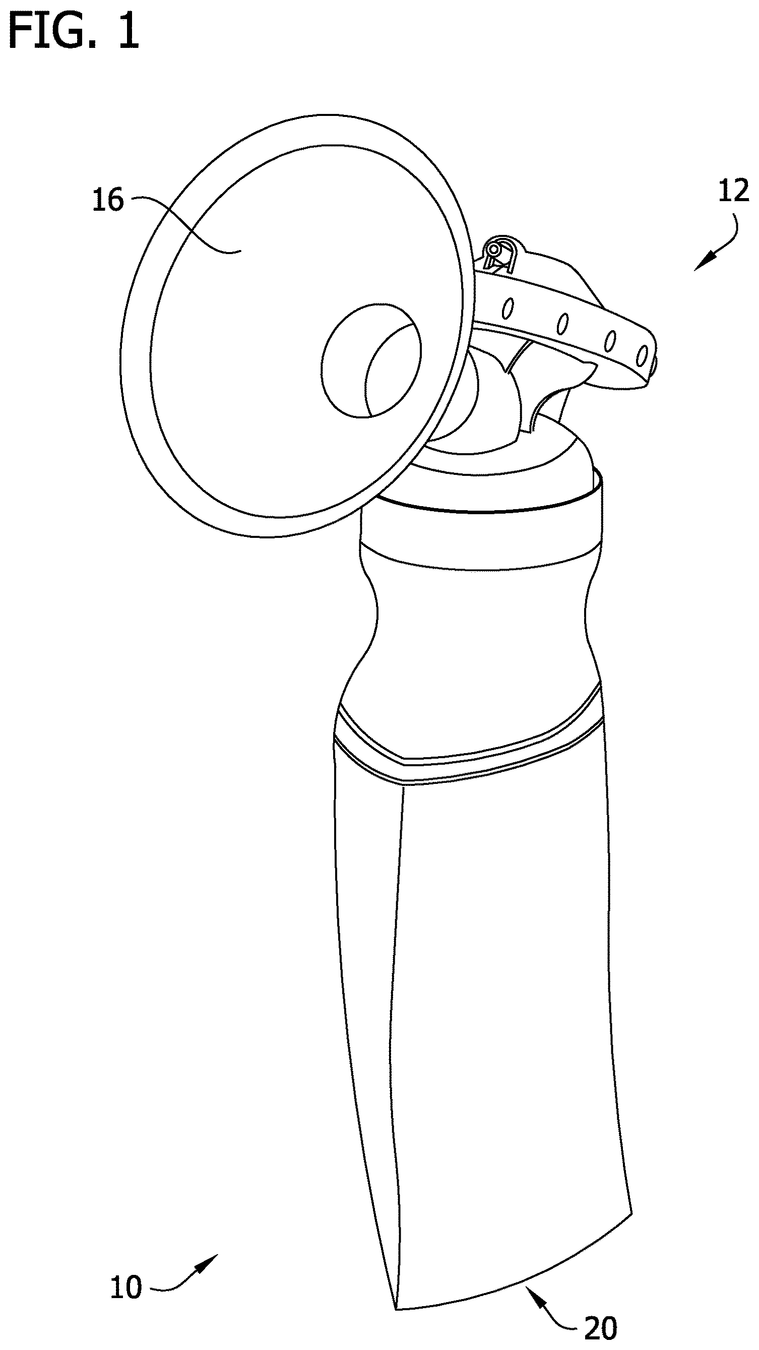 Patent US12616783 Figure 1 – Breast pump adapter