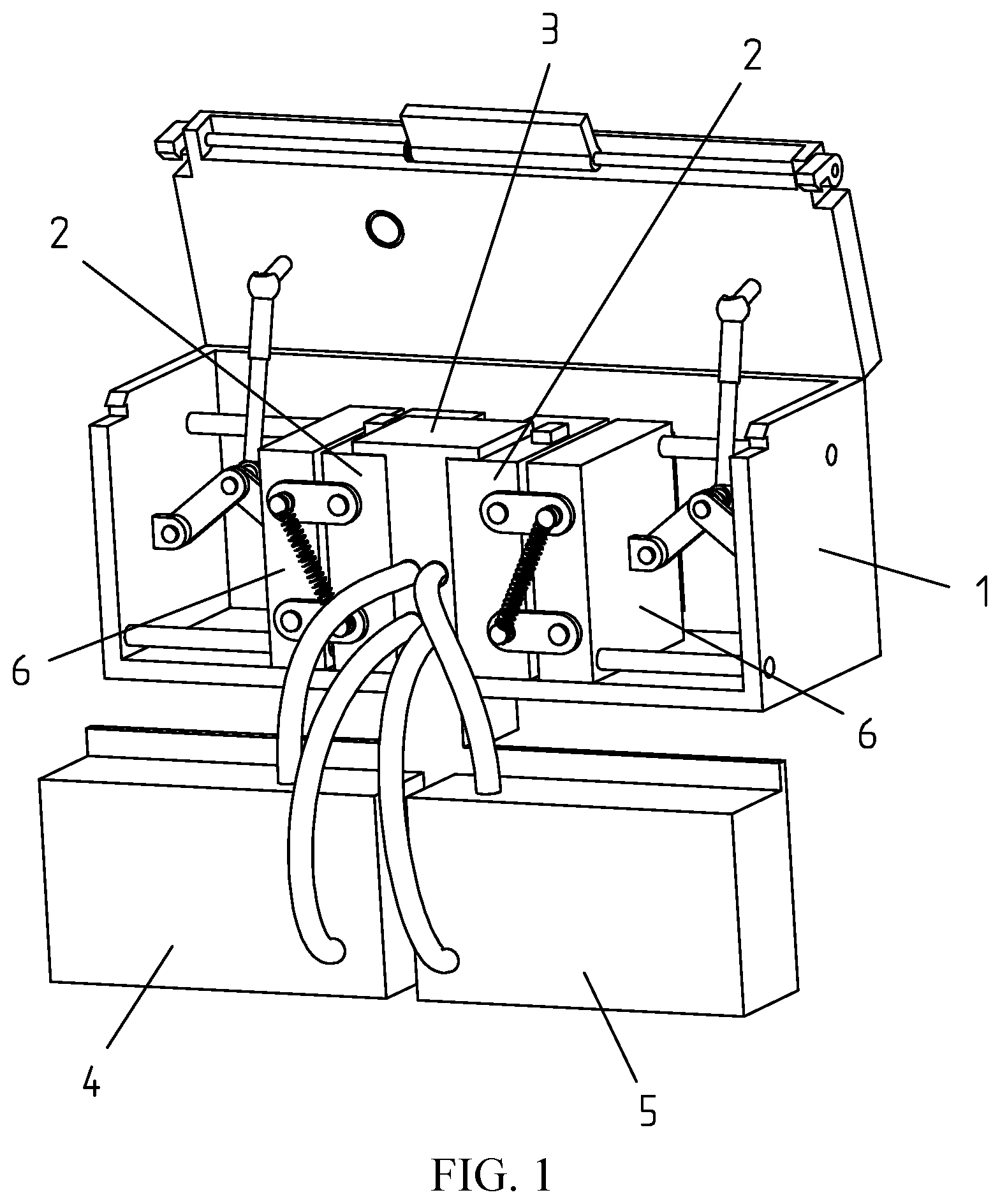 Patent US12616784 Figure 1 – Online dry powder A-and-dry powder B dispensing device for blood purification