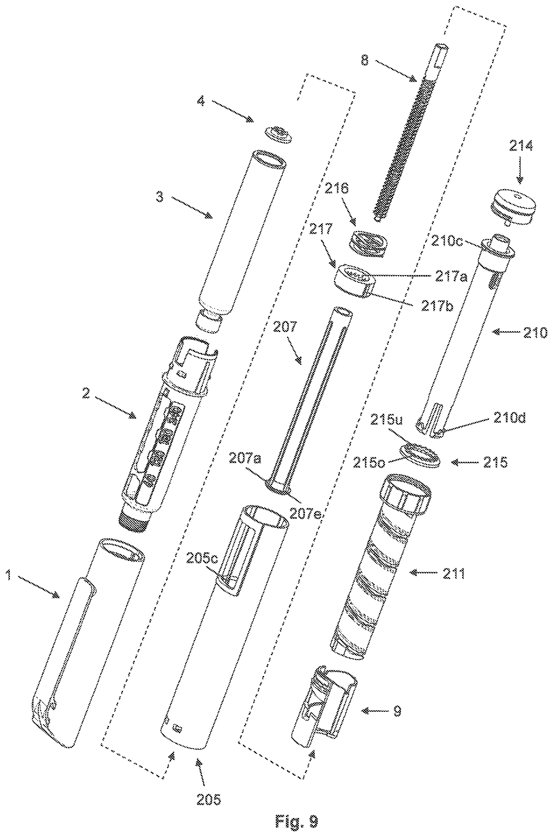 Patent US12616797 Figure 6 – Injection unit for administering or delivering a fluid product