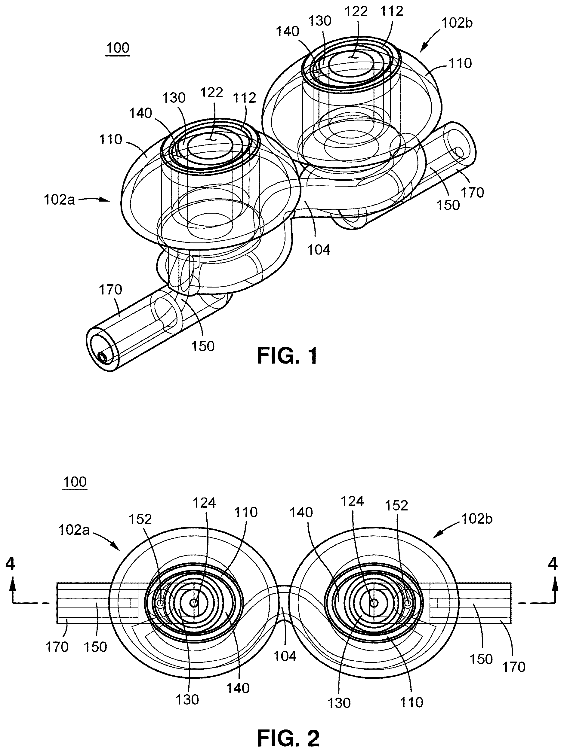 Patent US12616810 Figure 1 – Accurate pressure measurement with non-invasive ventilation nasal pillows
