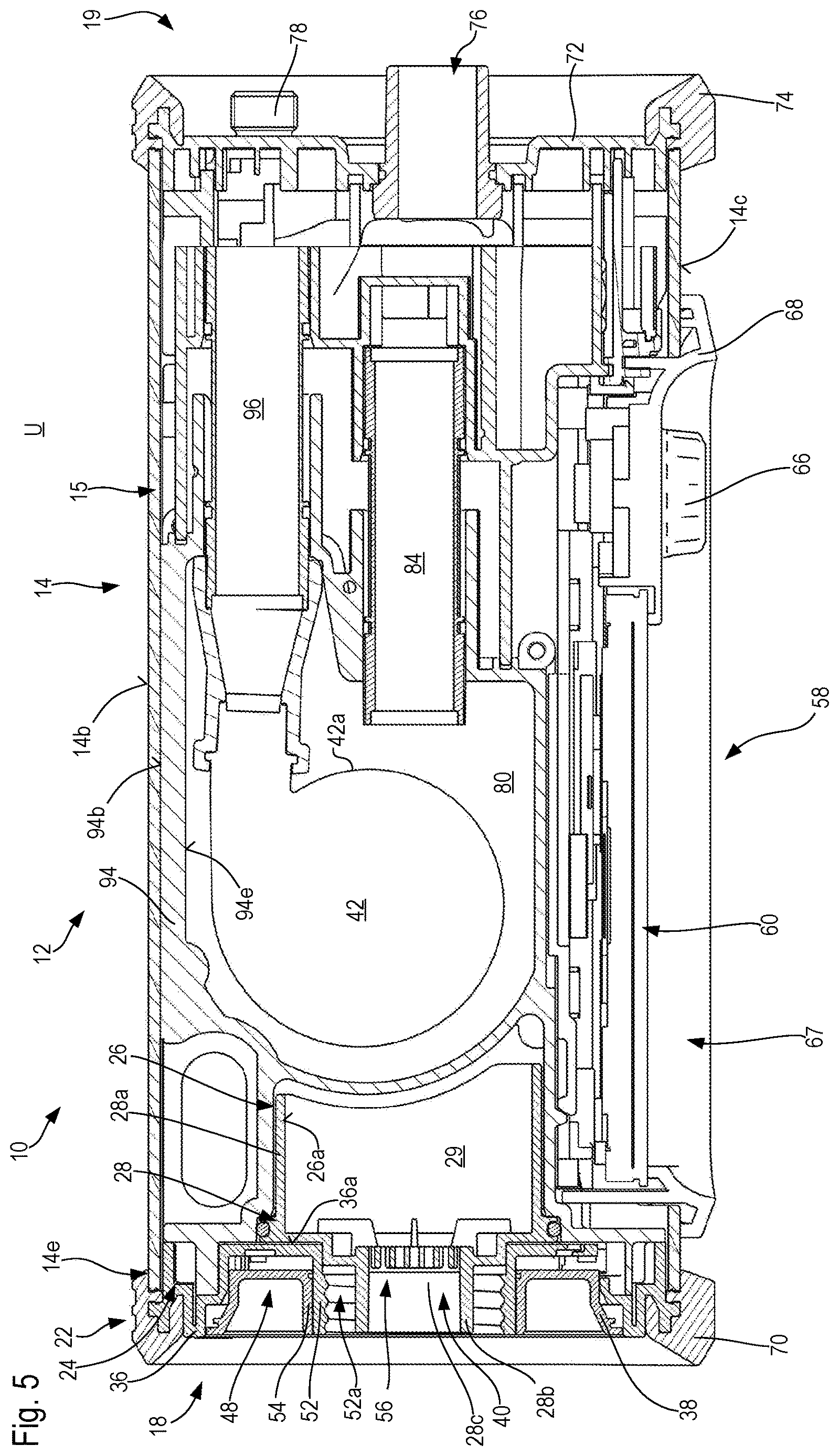 Patent US12616811 Figure 4 – Emergency ventilator with a fan which is cooled in a conductive and convective manner