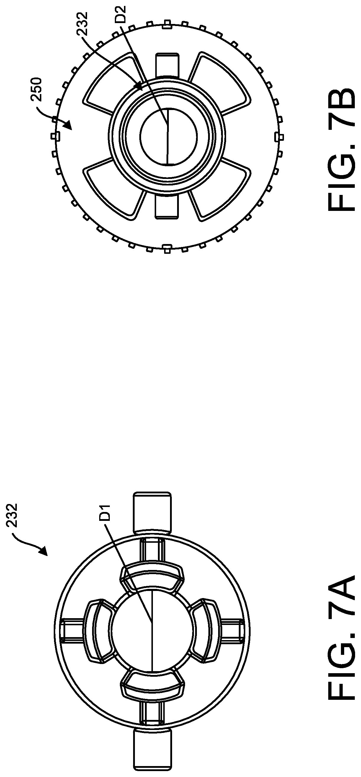 Patent US12616826 Figure 7 – Push-pull tightening port for percutaneous circulatory support device repositioning and axial locking, and attachment to sheath hub