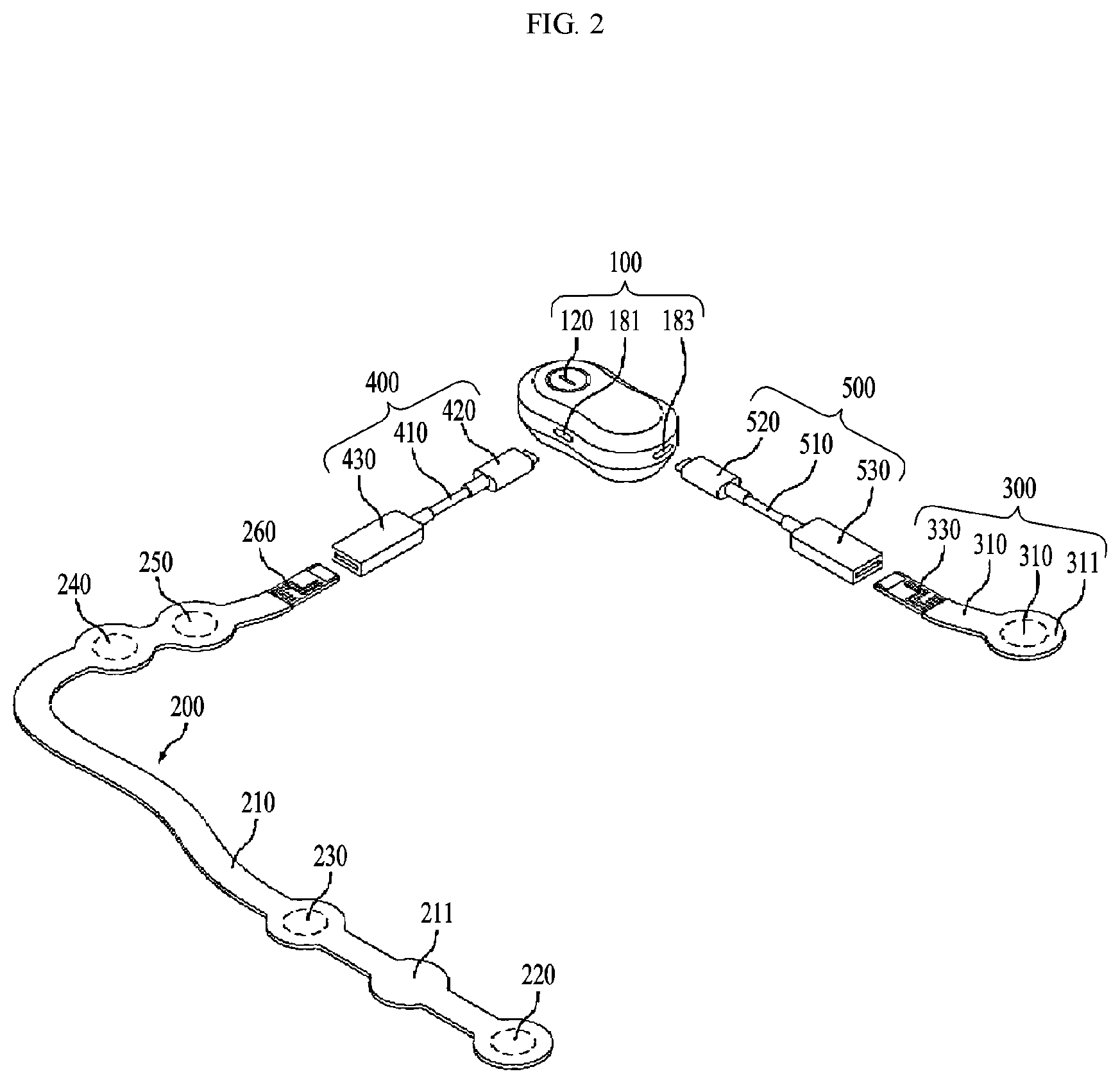 Patent US12616835 Figure 2 – Neurostimulation-based neurofeedback device using brain waves and heartbeat signals