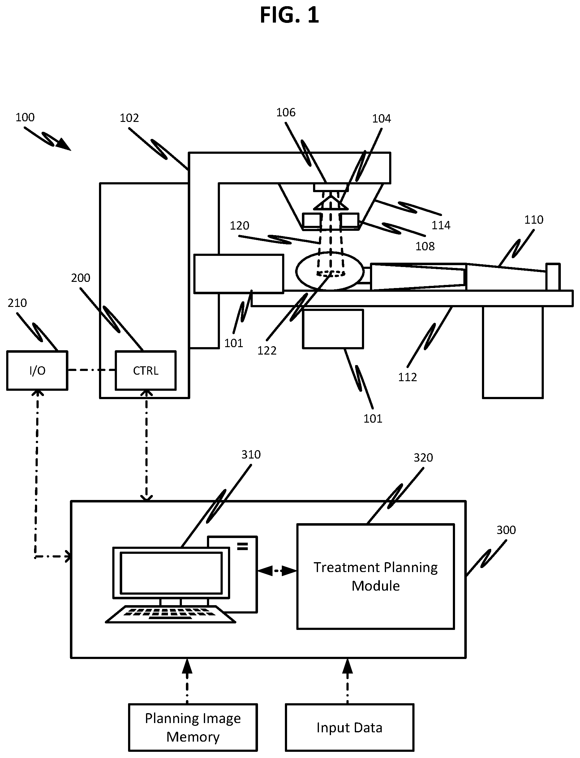 Patent US12616851 Figure 1 – Two-step beam geometry optimization and beam entry angles without isocenter