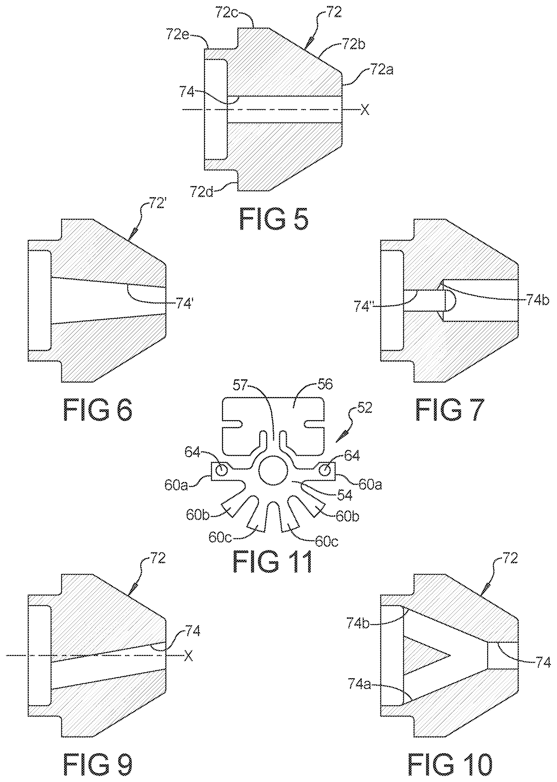 Patent US12616860 Figure 5 – Concealed horizontal sidewall sprinkler