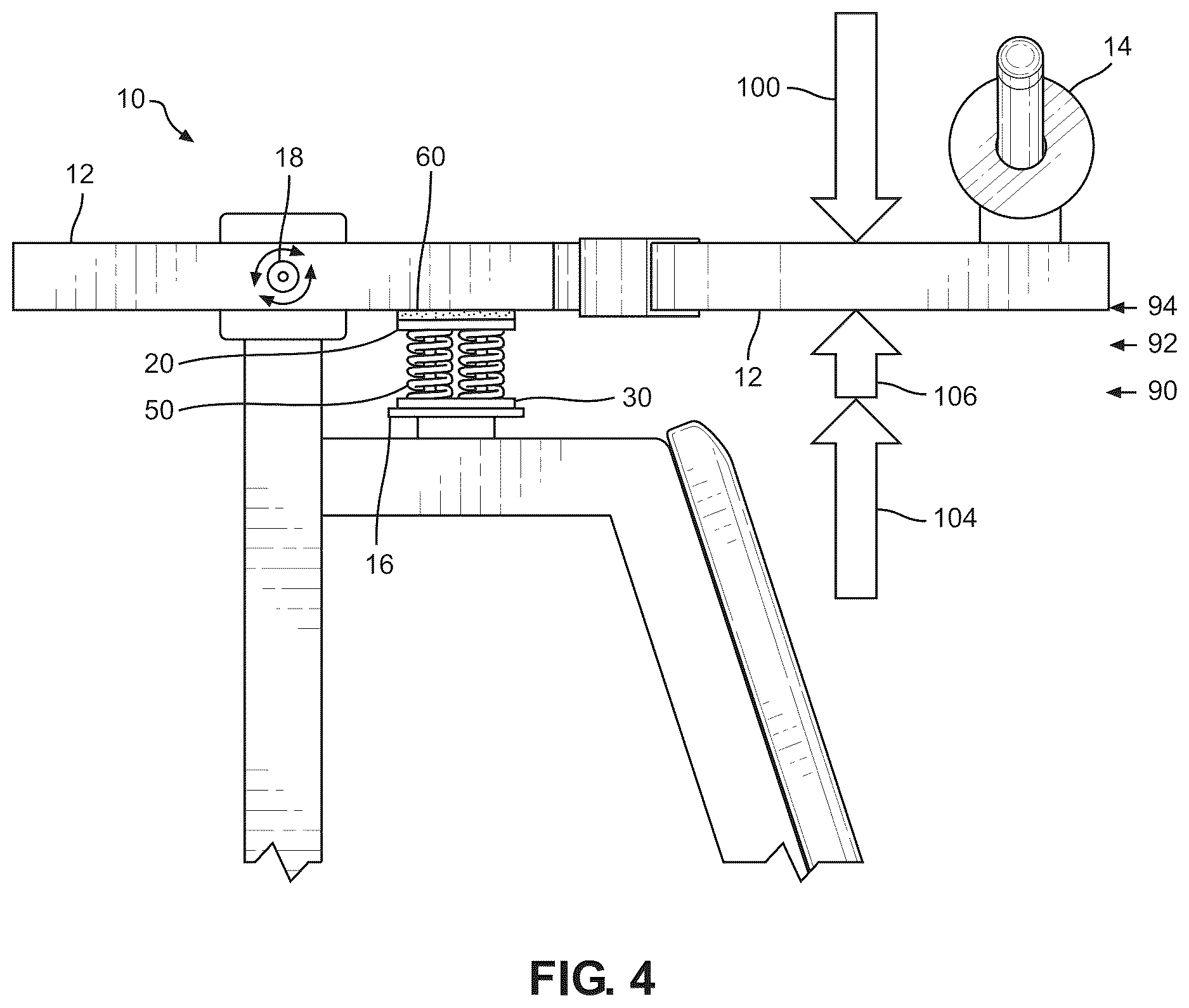 Patent US12616864 Figure 4 – Force assistance system for an exercise machine
