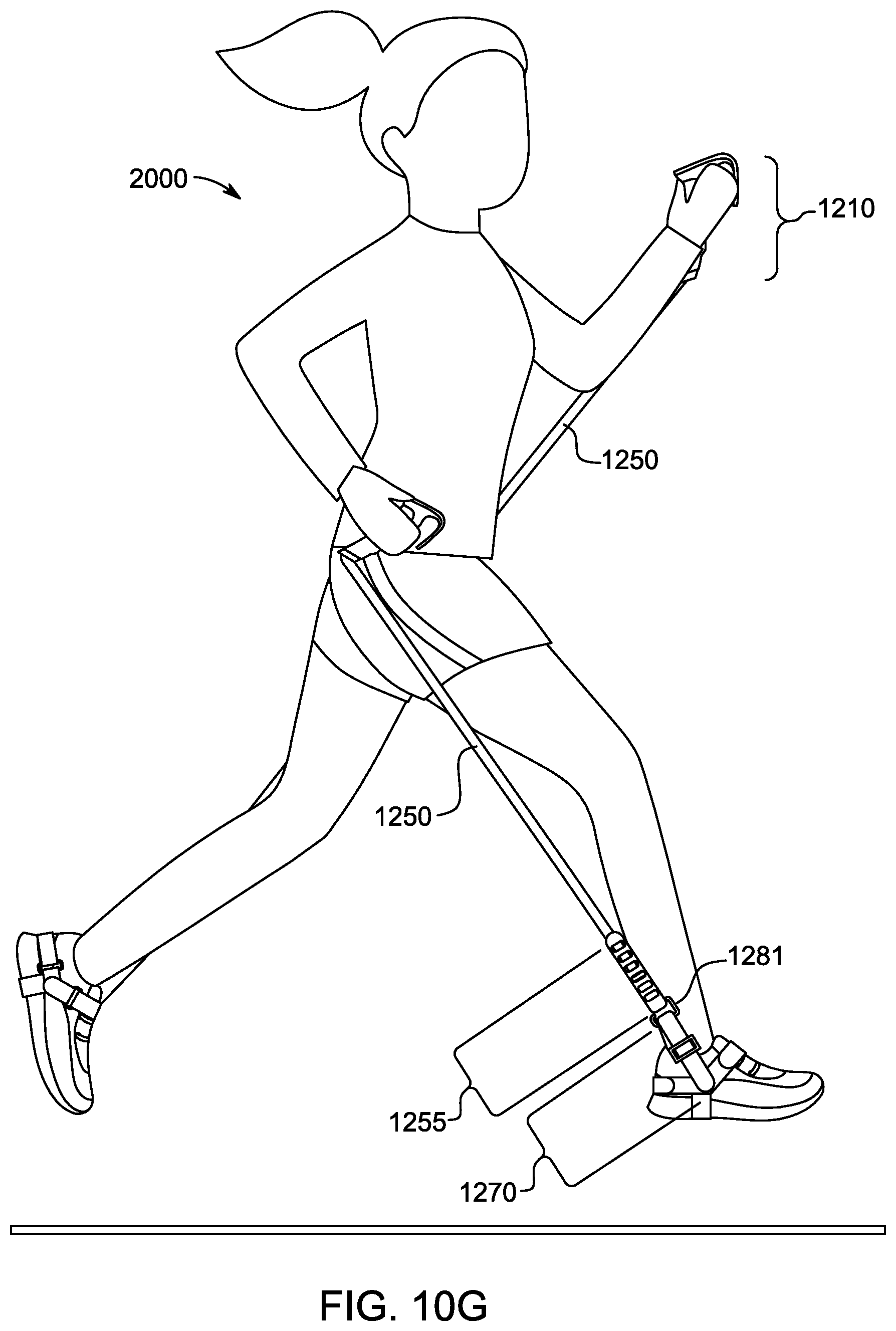 Patent US12616865 Figure 16 – Variable resistance walking device with dedicated foot anchor and ergonomic network interface handle