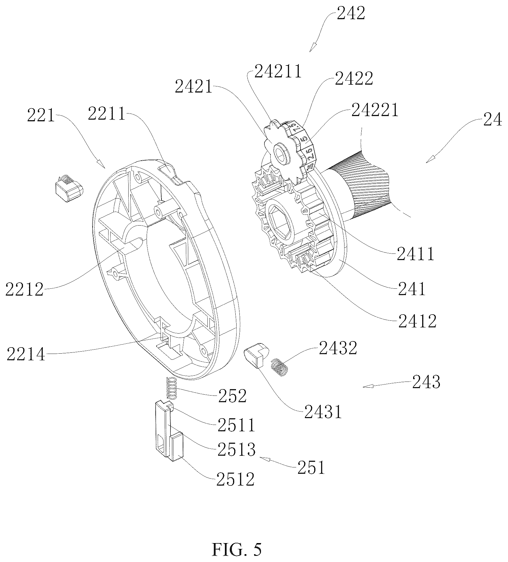 Patent US12616866 Figure 5 – Weight-visualized dumbbell