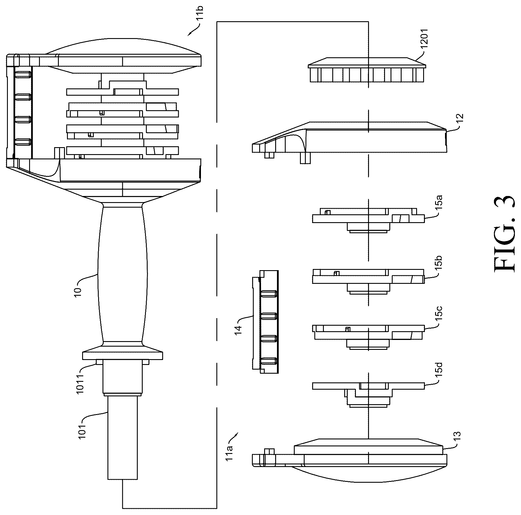 Patent US12616867 Figure 2 – Dumbbell and dumbbell assembly