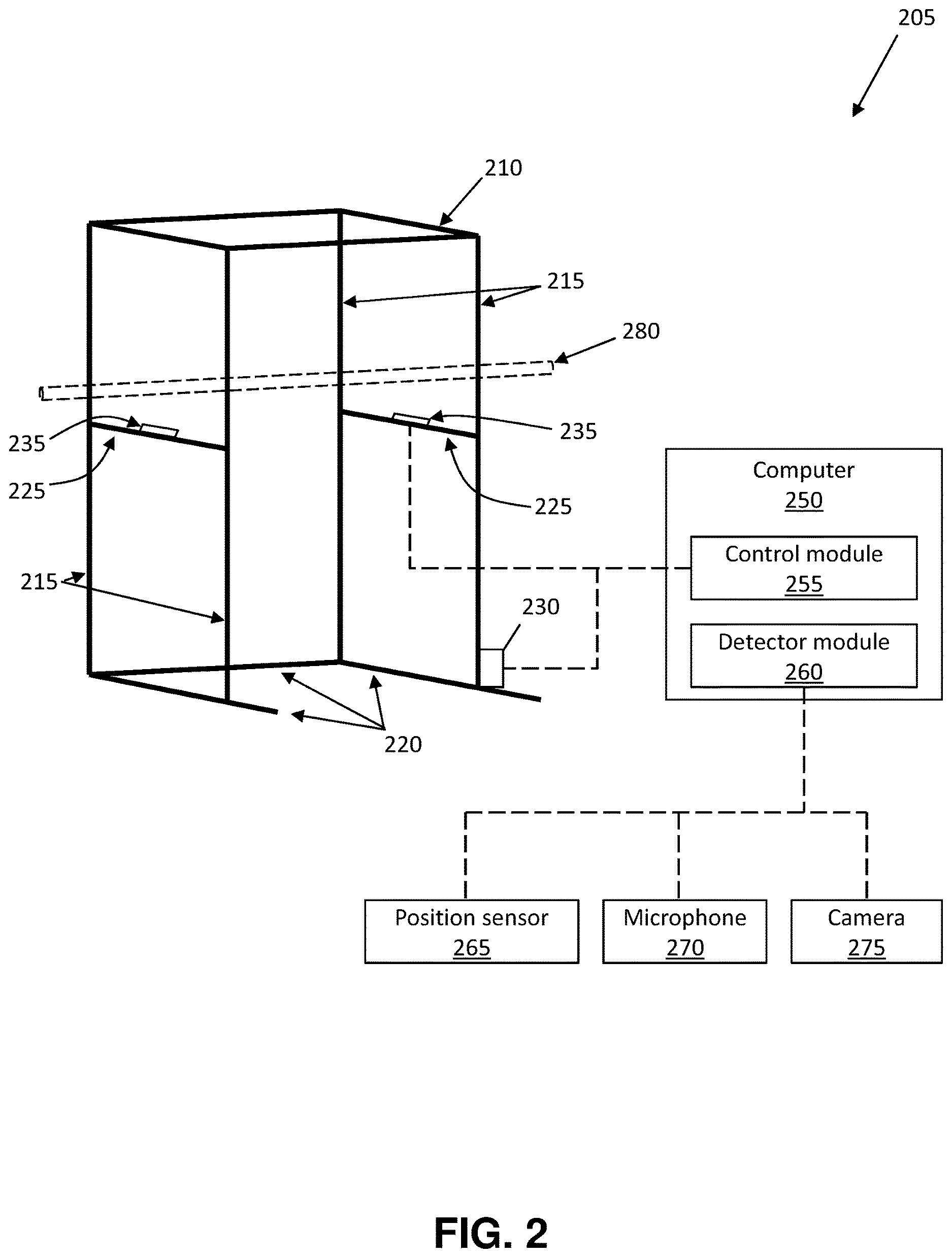 Patent US12616868 Figure 2 – Intelligent weightlifting rack