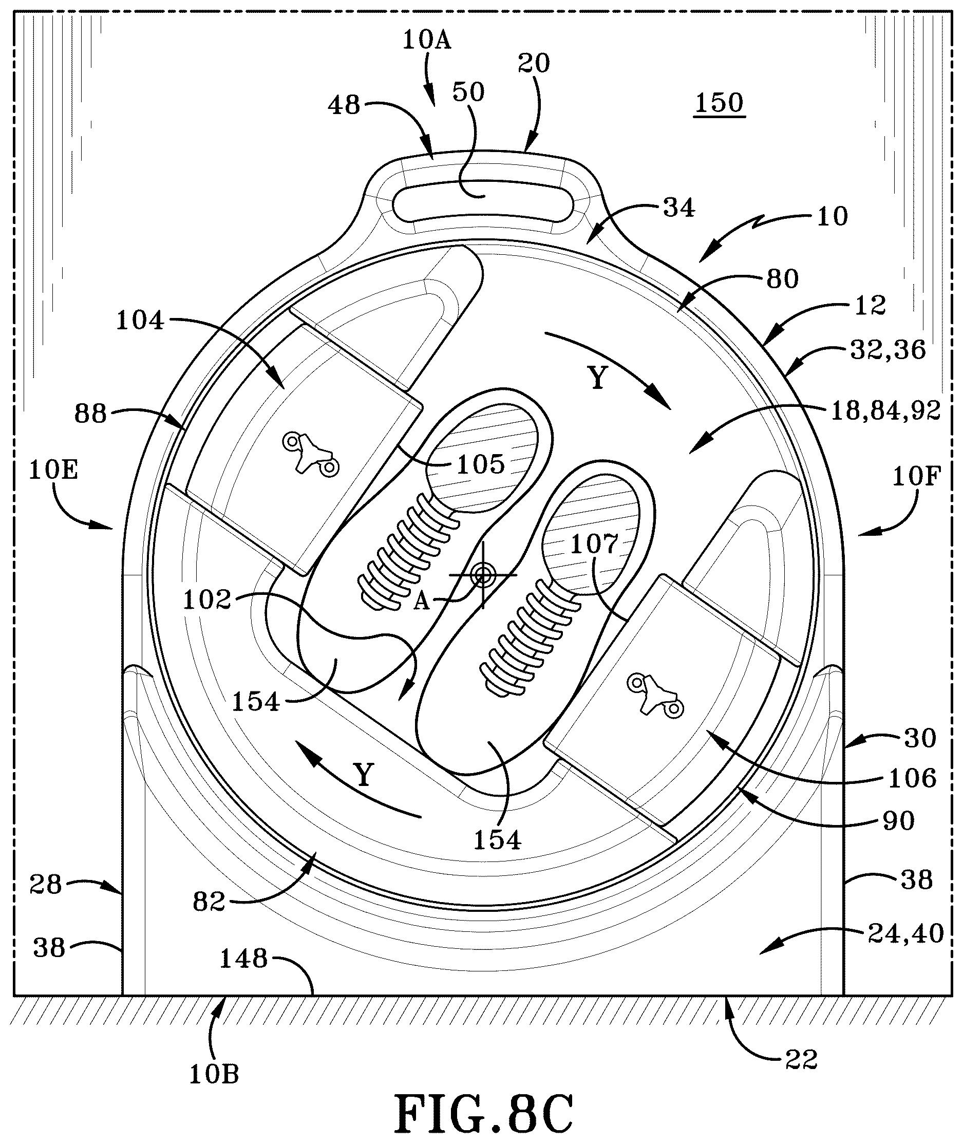 Patent US12616870 Figure 12 – Method of performing a plank style exercise and device for use therewith