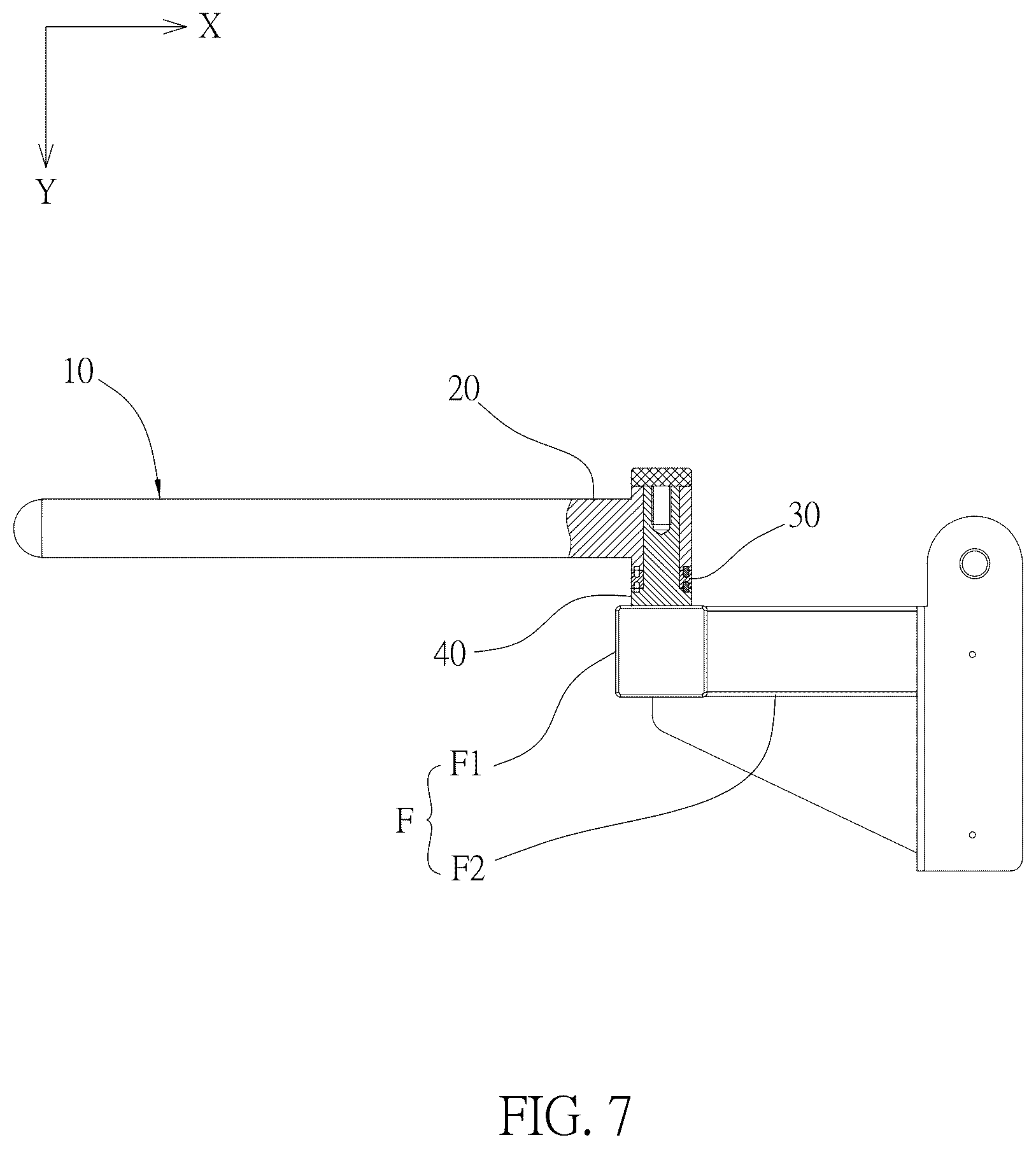 Patent US12616872 Figure 7 – Multi-angle fine-adjustable bar