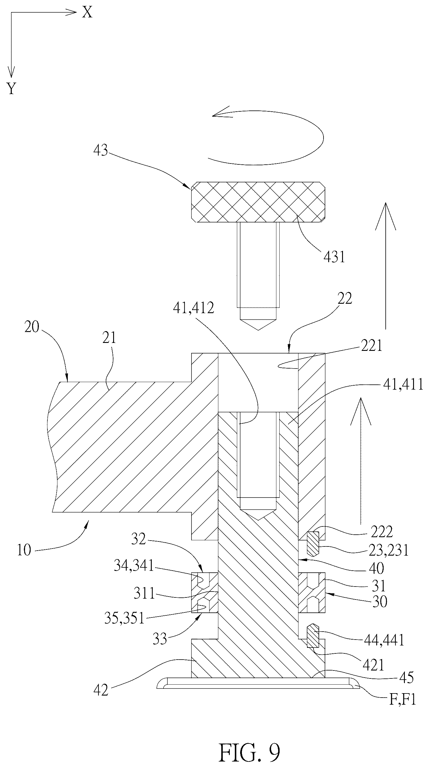 Patent US12616872 Figure 9 – Multi-angle fine-adjustable bar