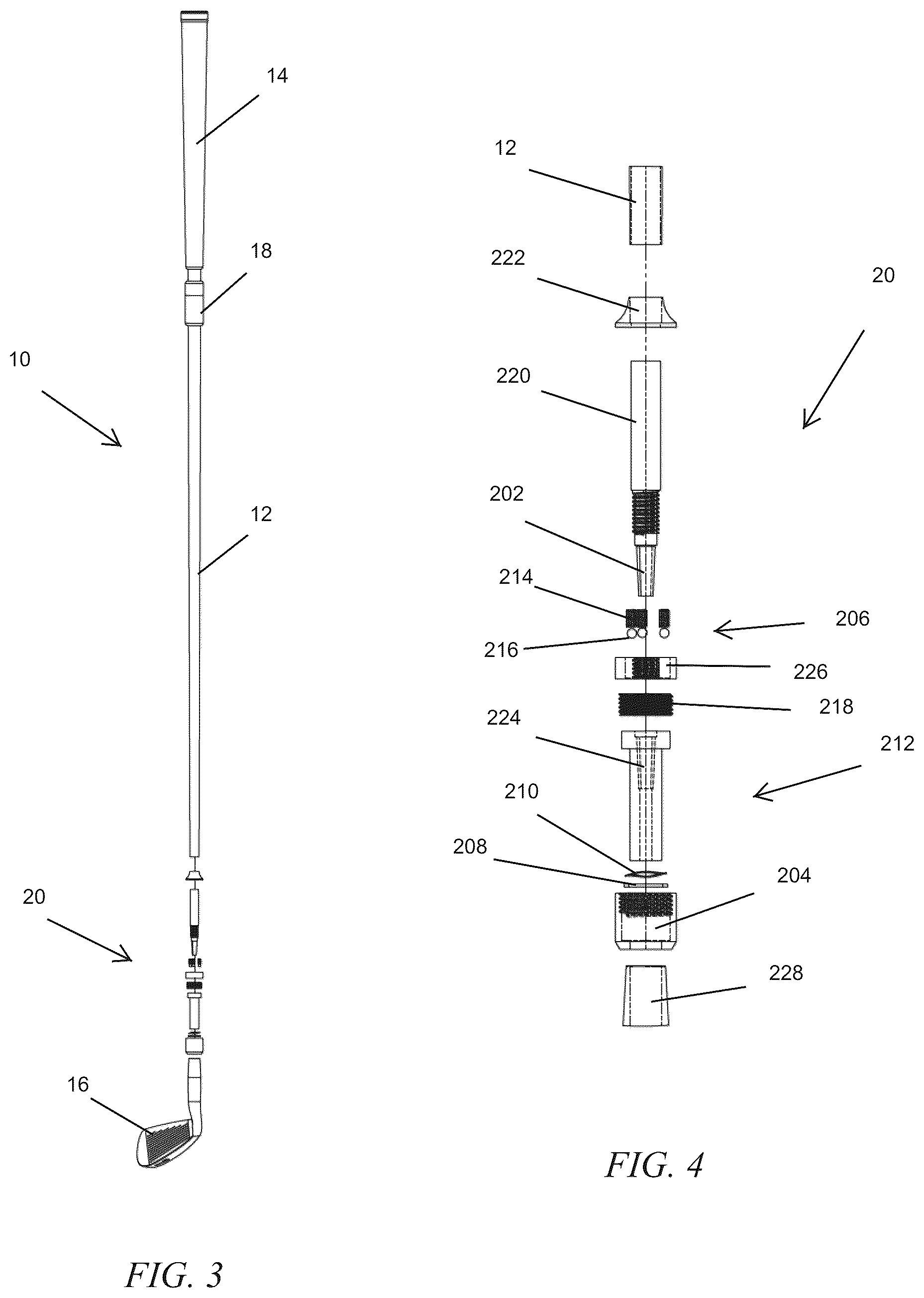 Patent US12616880 Figure 2 – Triune quick release assembly and connection golf club system